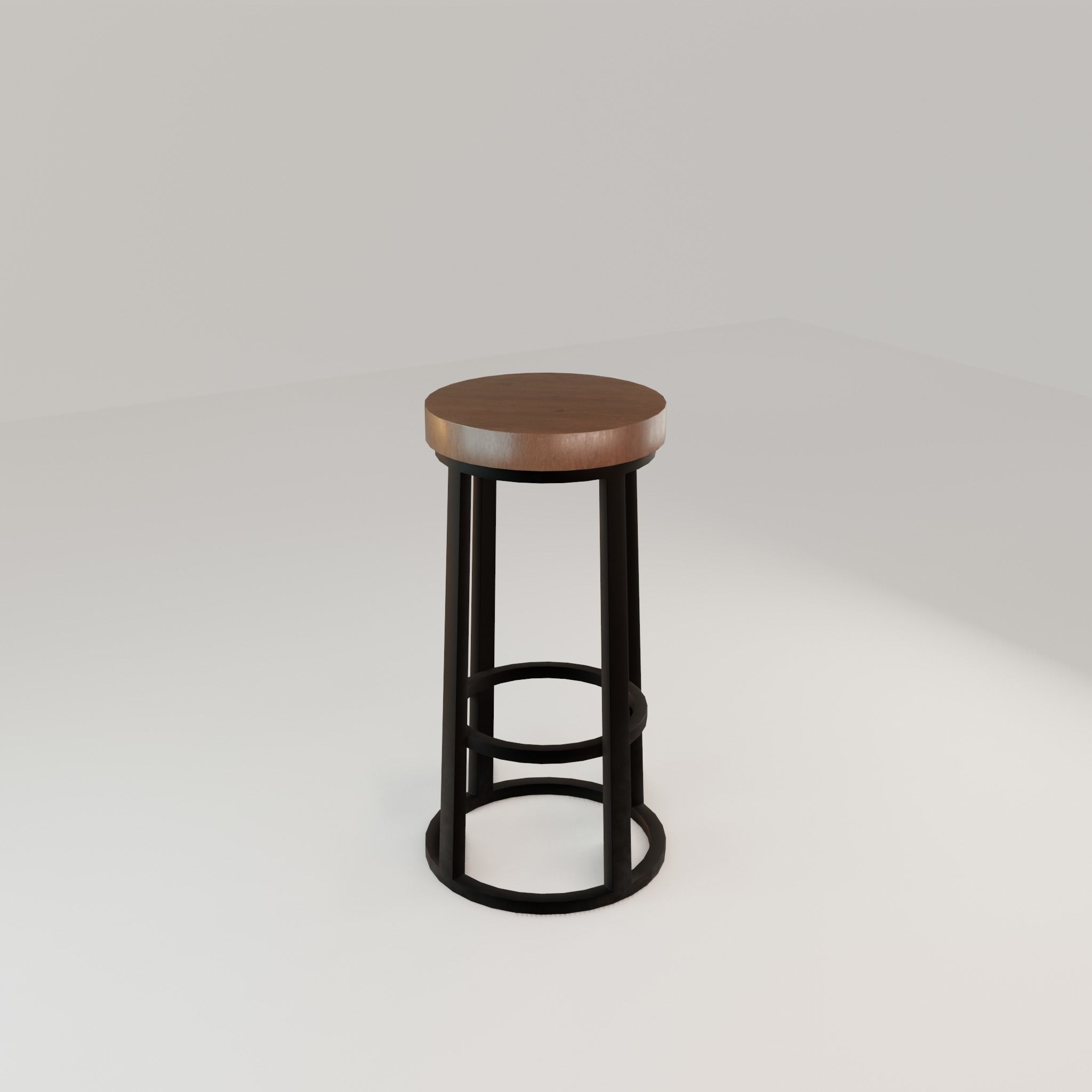Chair loft modern wooden  id8 Low-poly 3D model_27