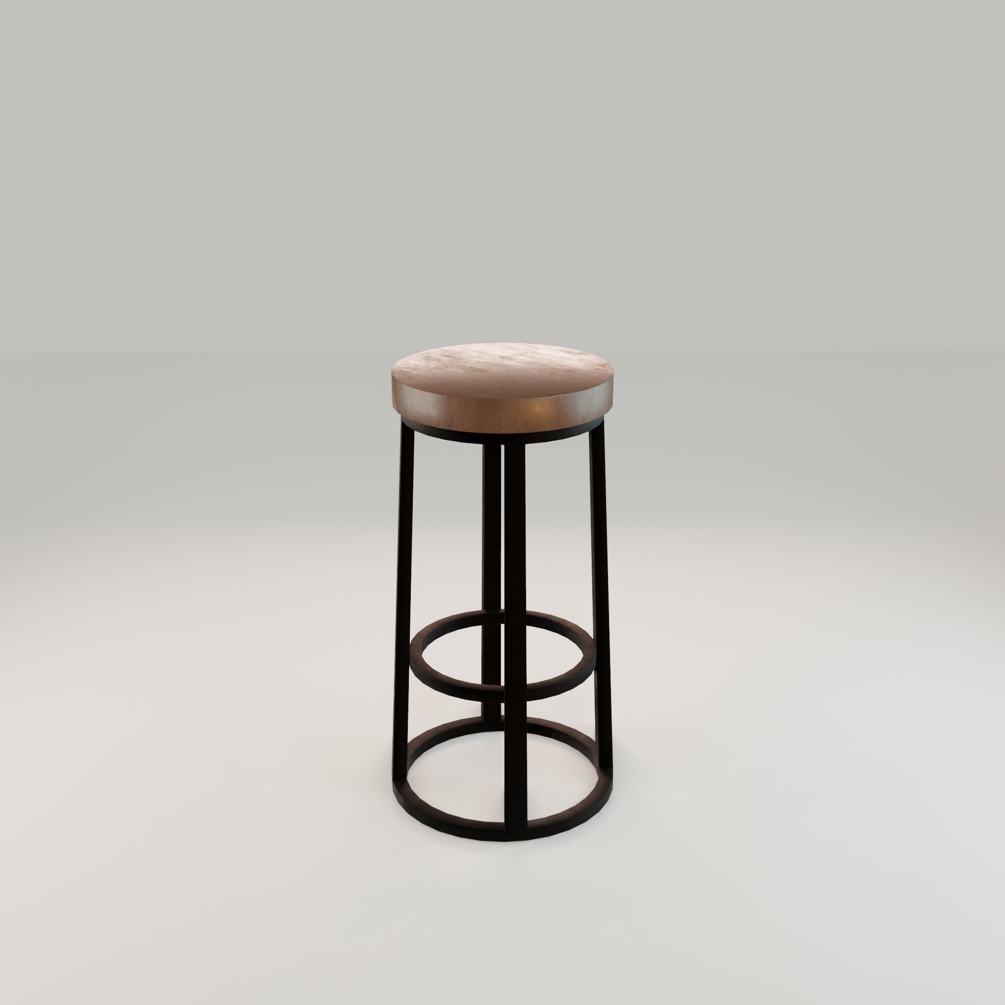 Chair loft modern wooden  id8 Low-poly 3D model_5