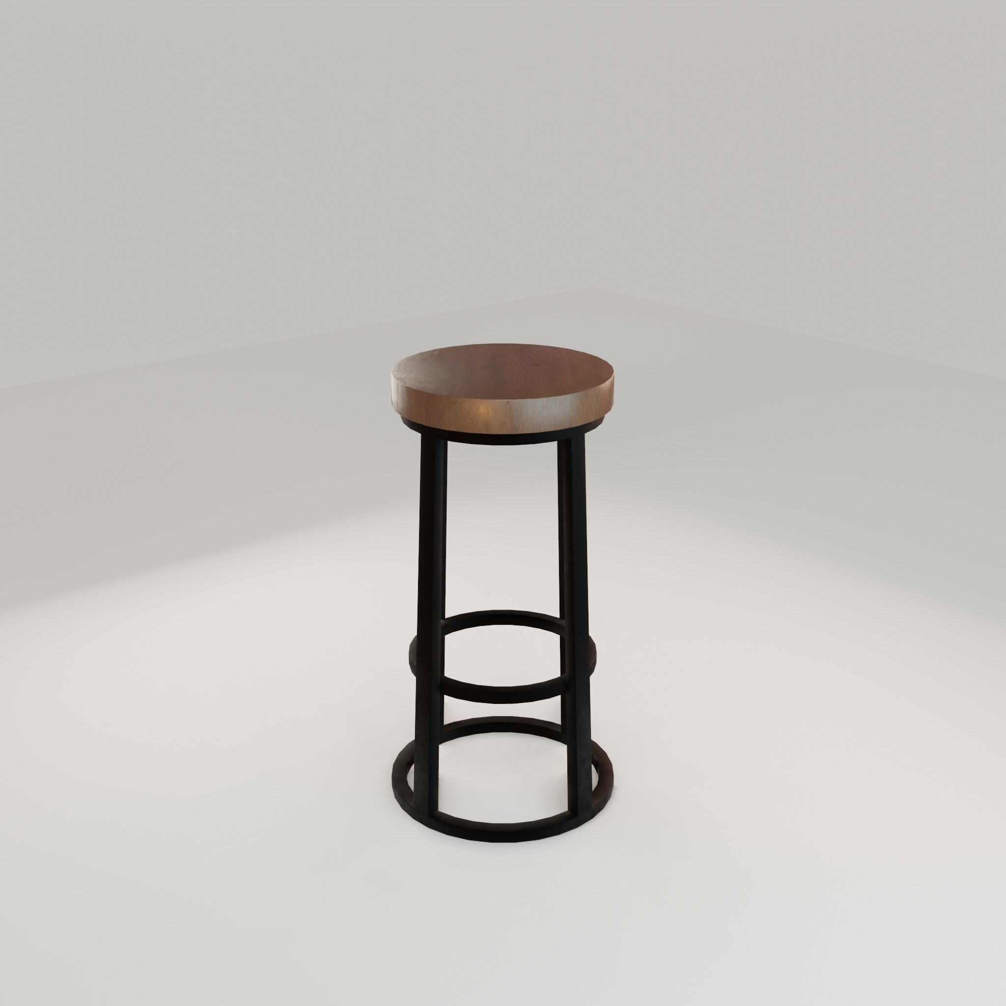 Chair loft modern wooden  id8 Low-poly 3D model_34