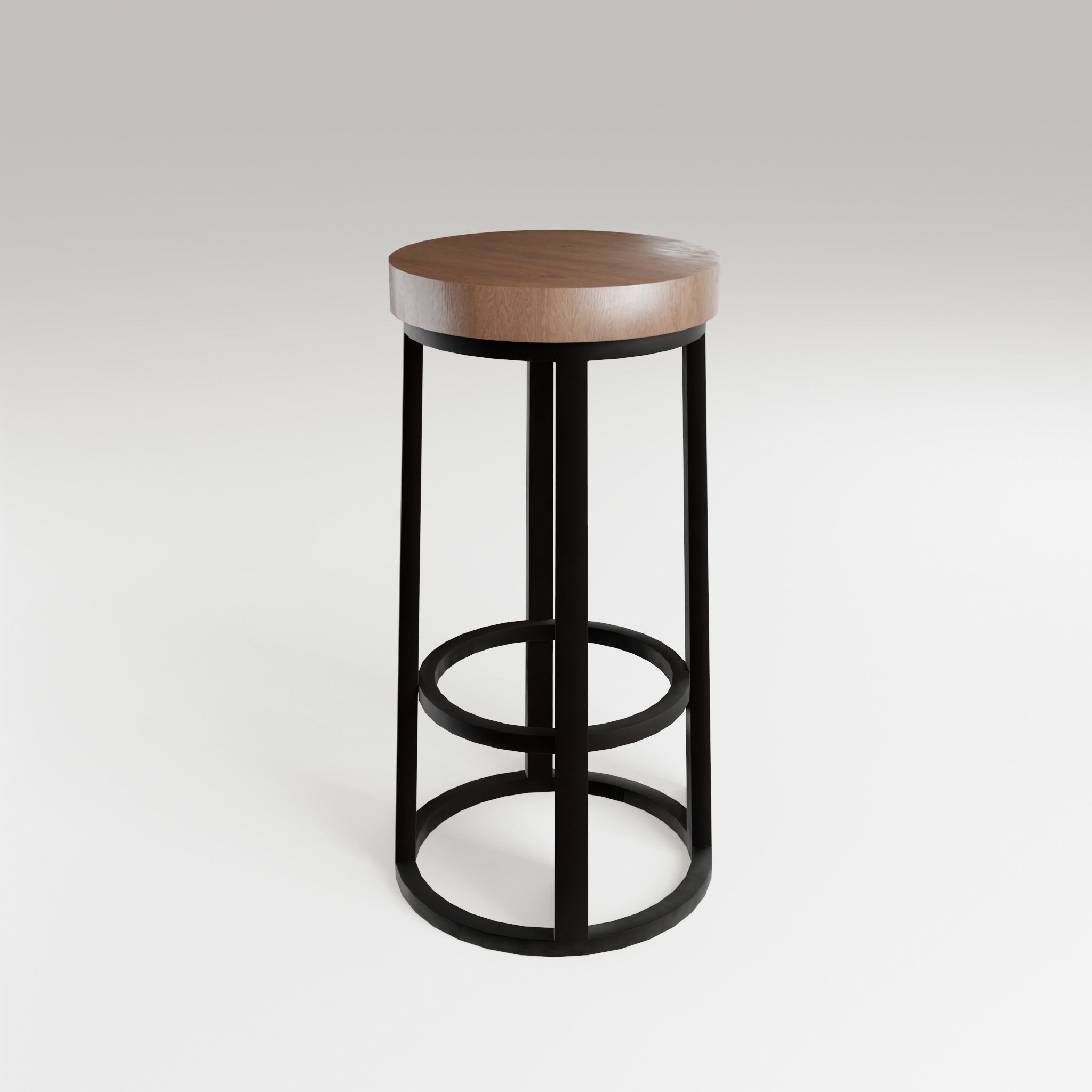 Chair loft modern wooden  id8 Low-poly 3D model_6