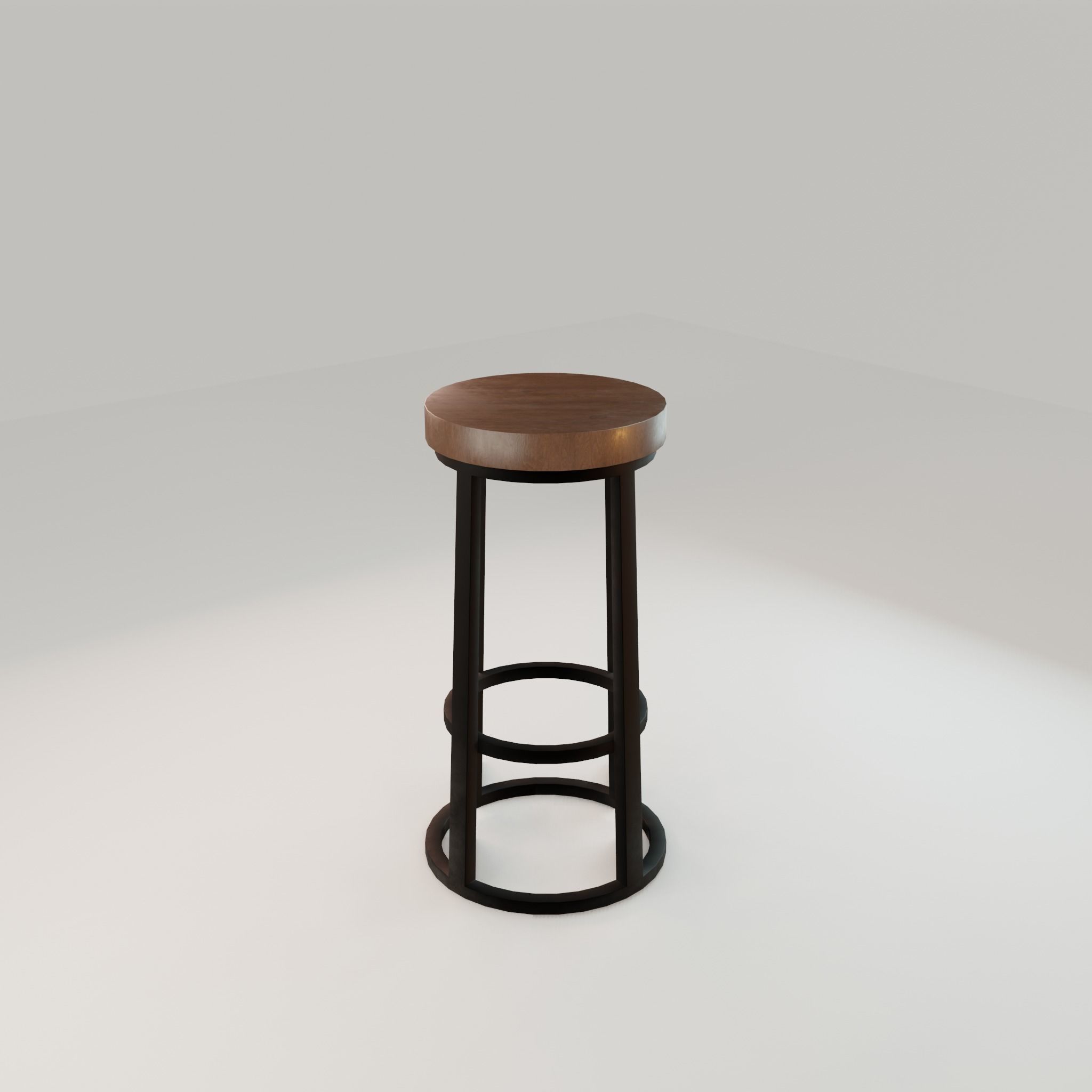 Chair loft modern wooden  id8 Low-poly 3D model_15