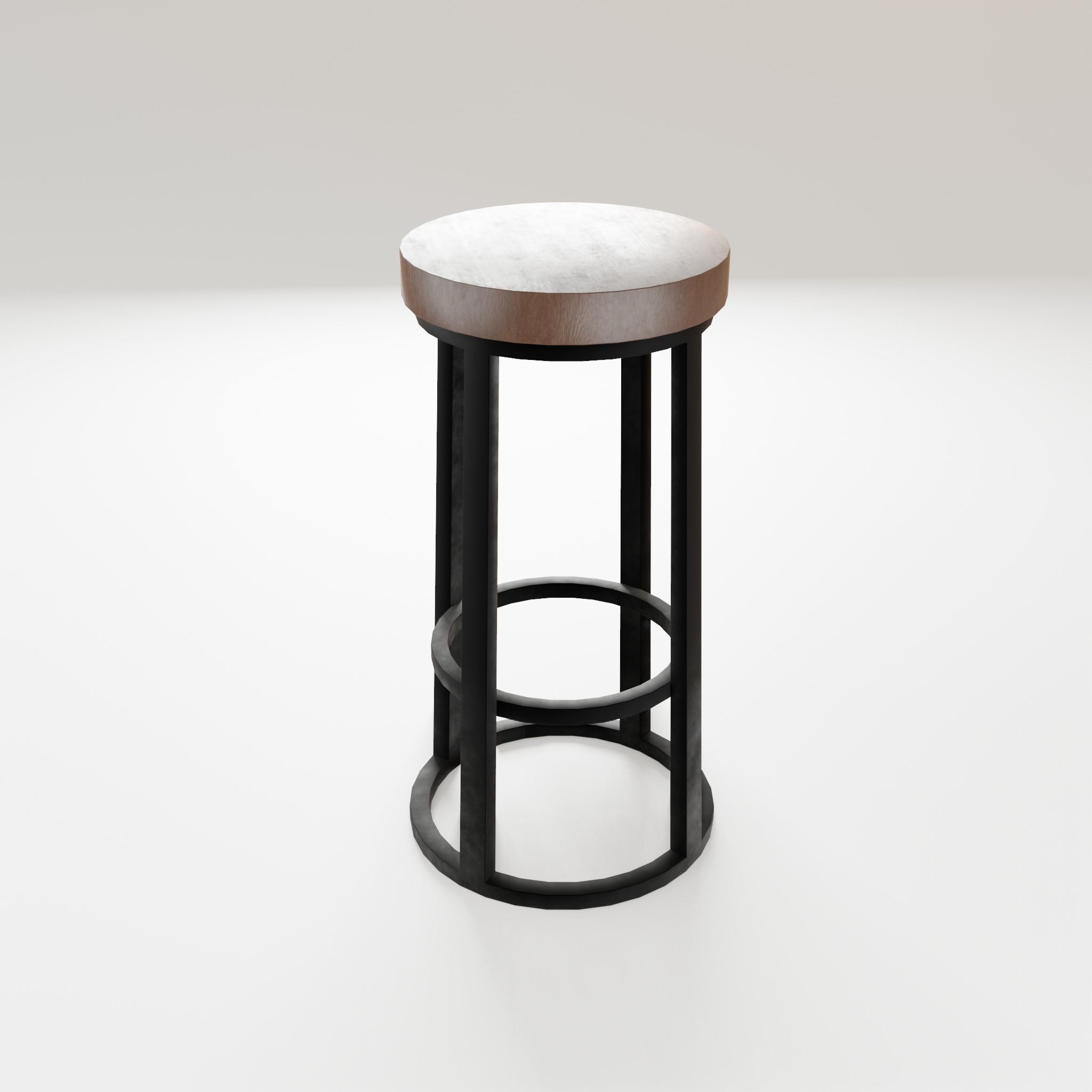 Chair loft modern wooden  id8 Low-poly 3D model_3