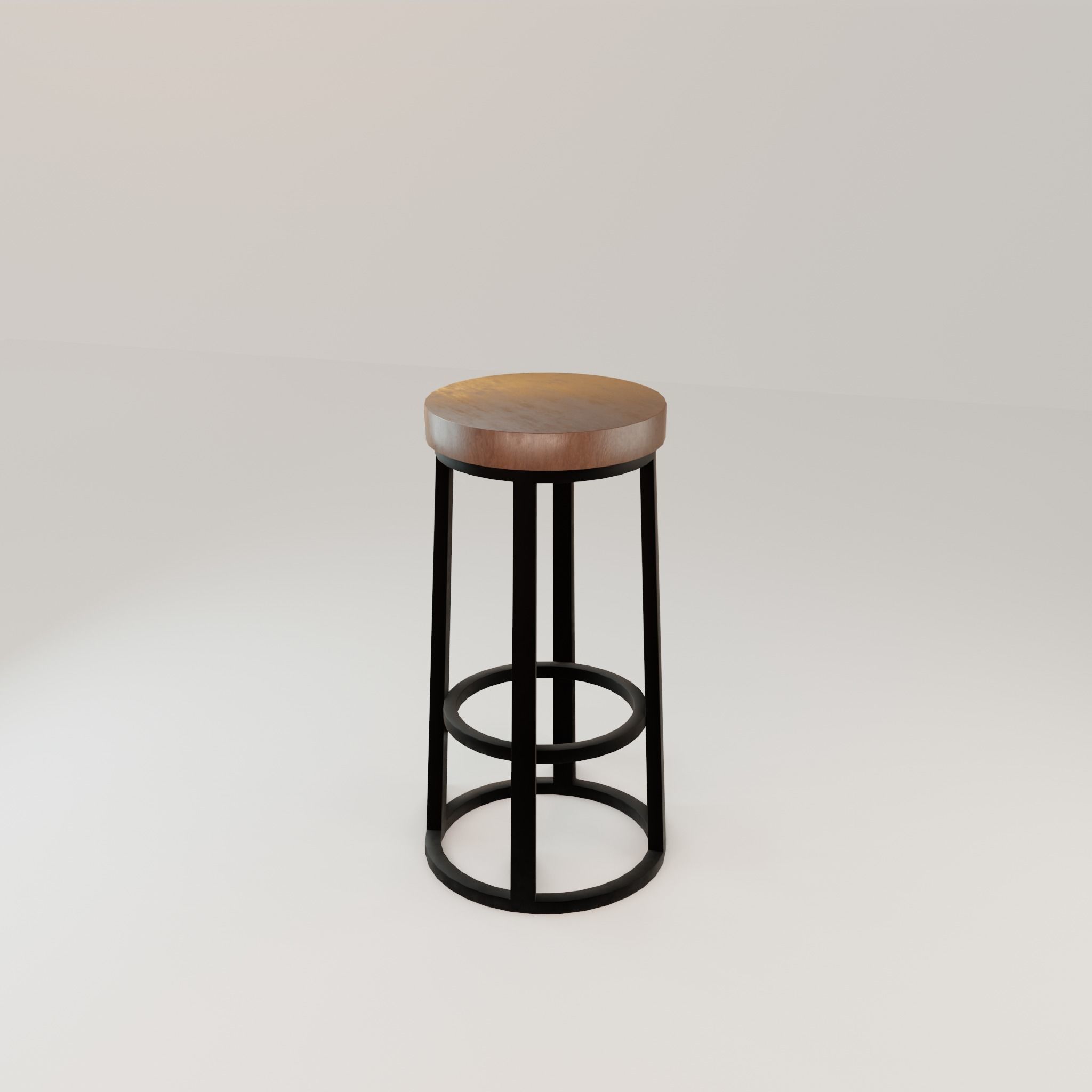 Chair loft modern wooden  id8 Low-poly 3D model_24