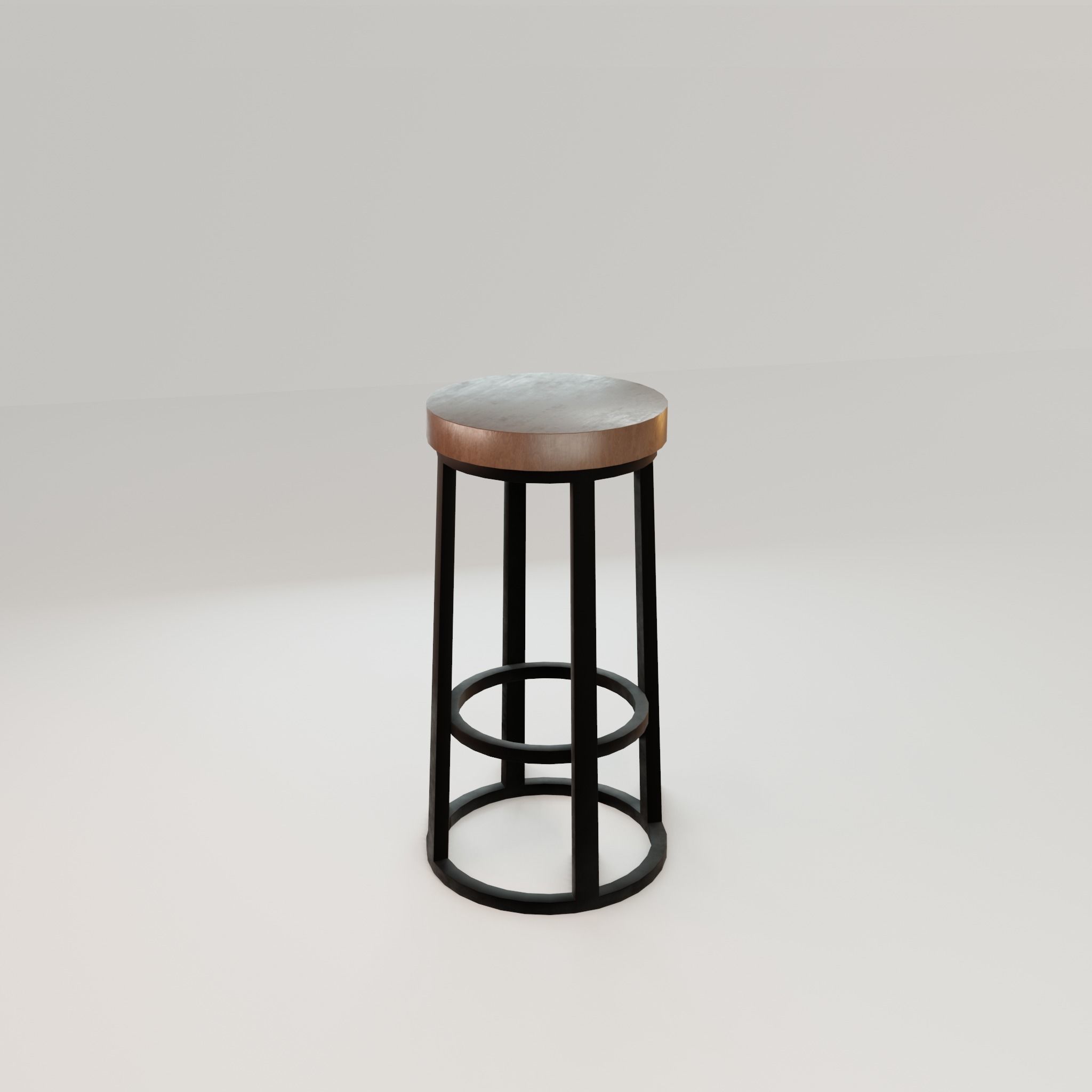 Chair loft modern wooden  id8 Low-poly 3D model_20