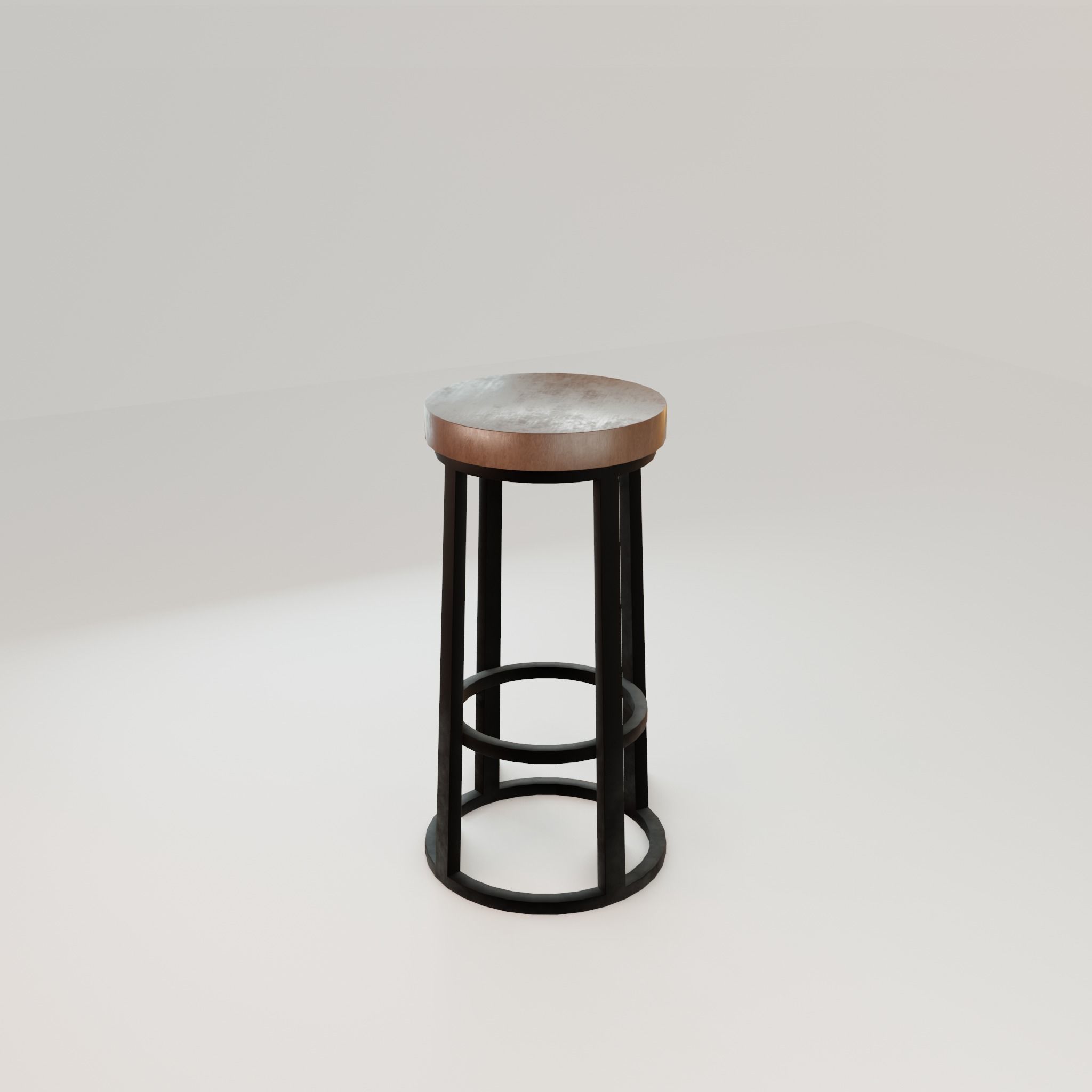 Chair loft modern wooden  id8 Low-poly 3D model_21