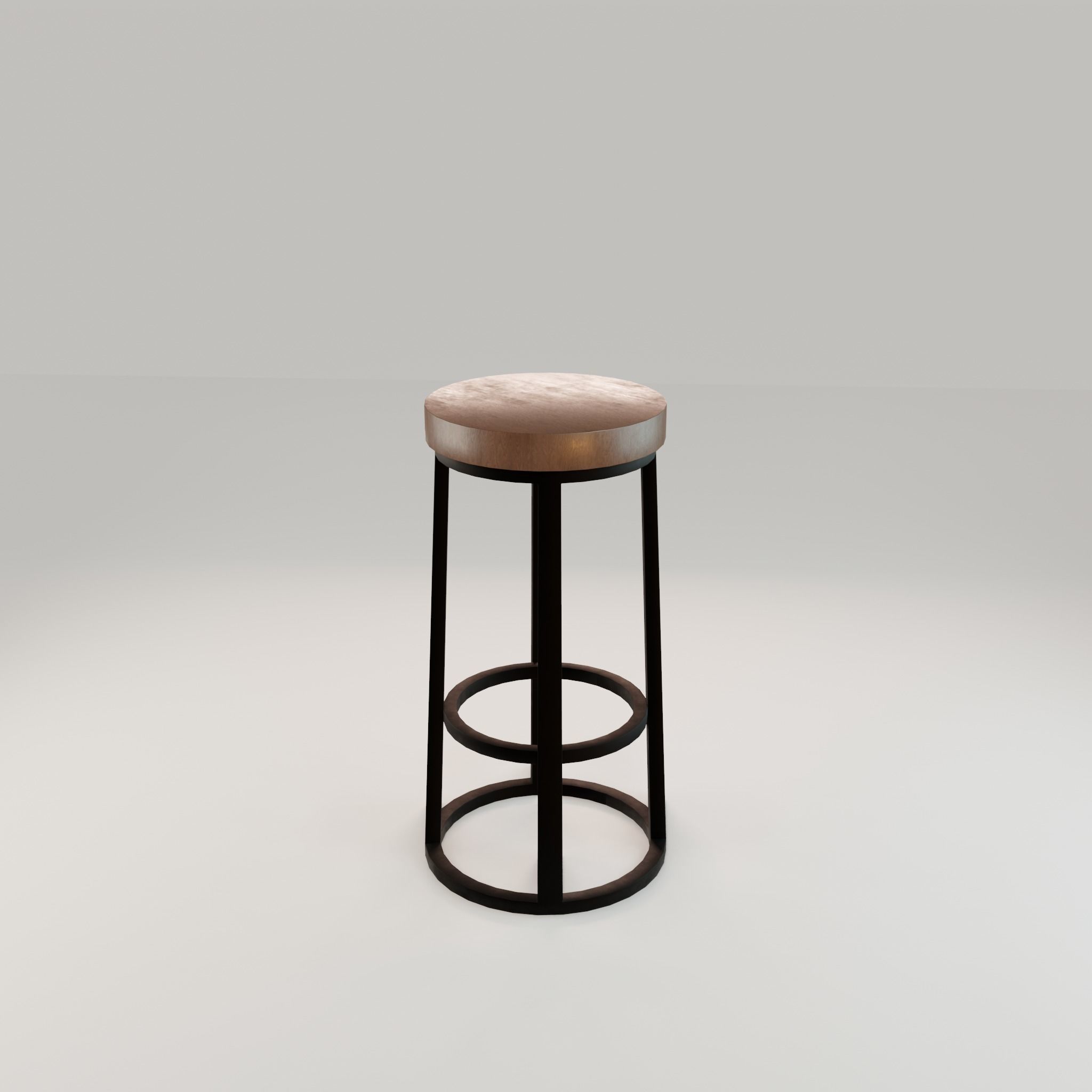Chair loft modern wooden  id8 Low-poly 3D model_40