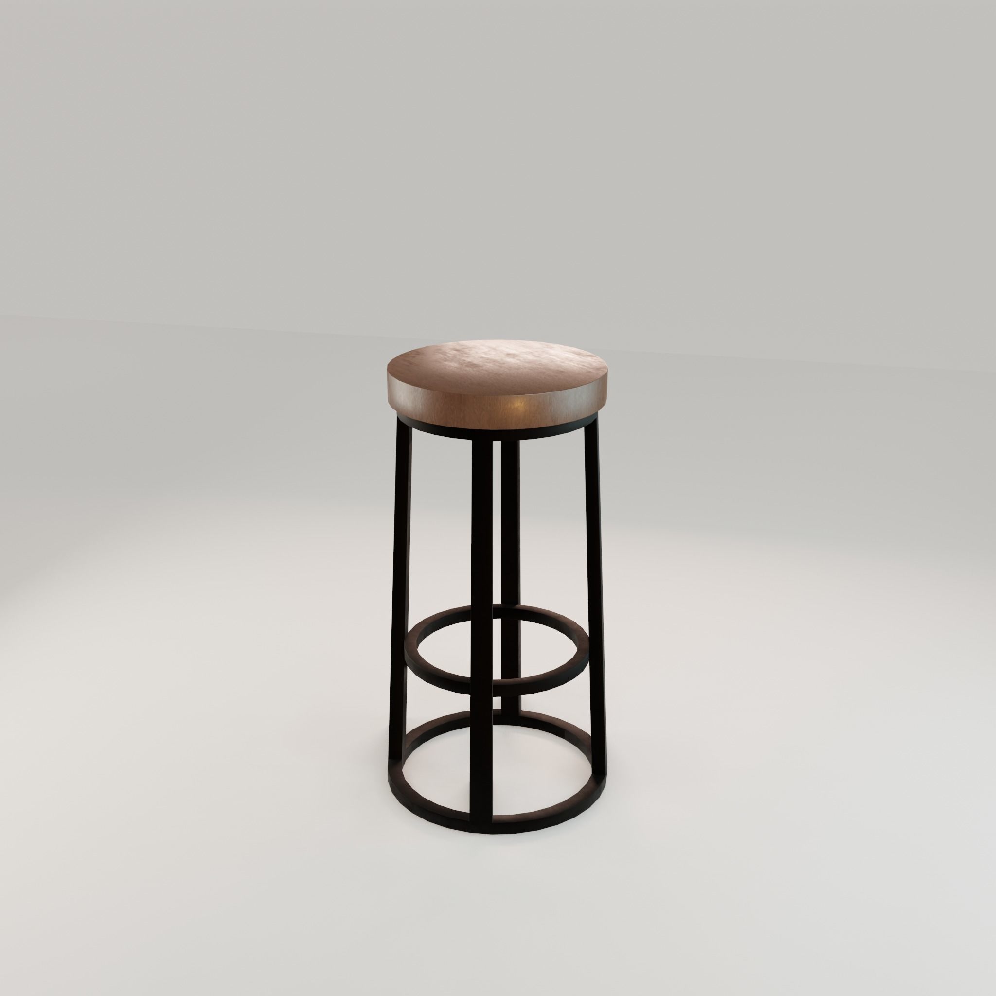Chair loft modern wooden  id8 Low-poly 3D model_38