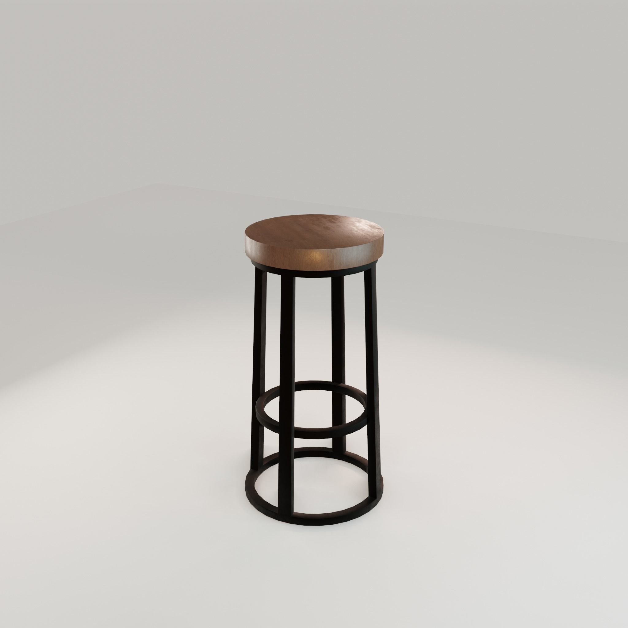 Chair loft modern wooden  id8 Low-poly 3D model_36