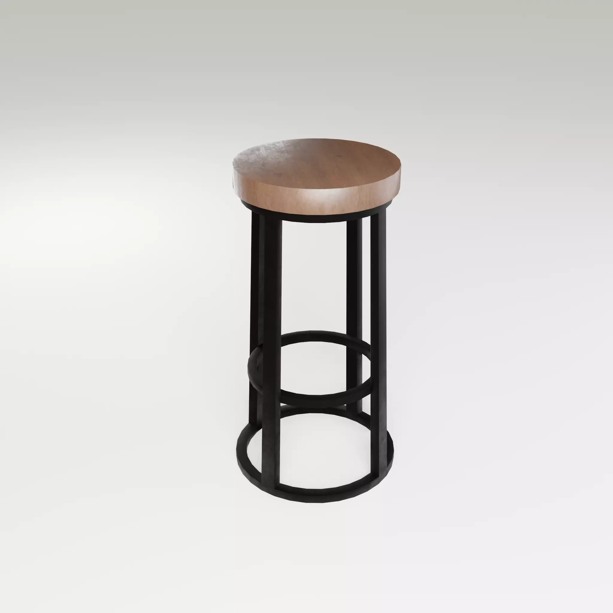 Chair loft modern wooden  id8 Low-poly 3D model_0