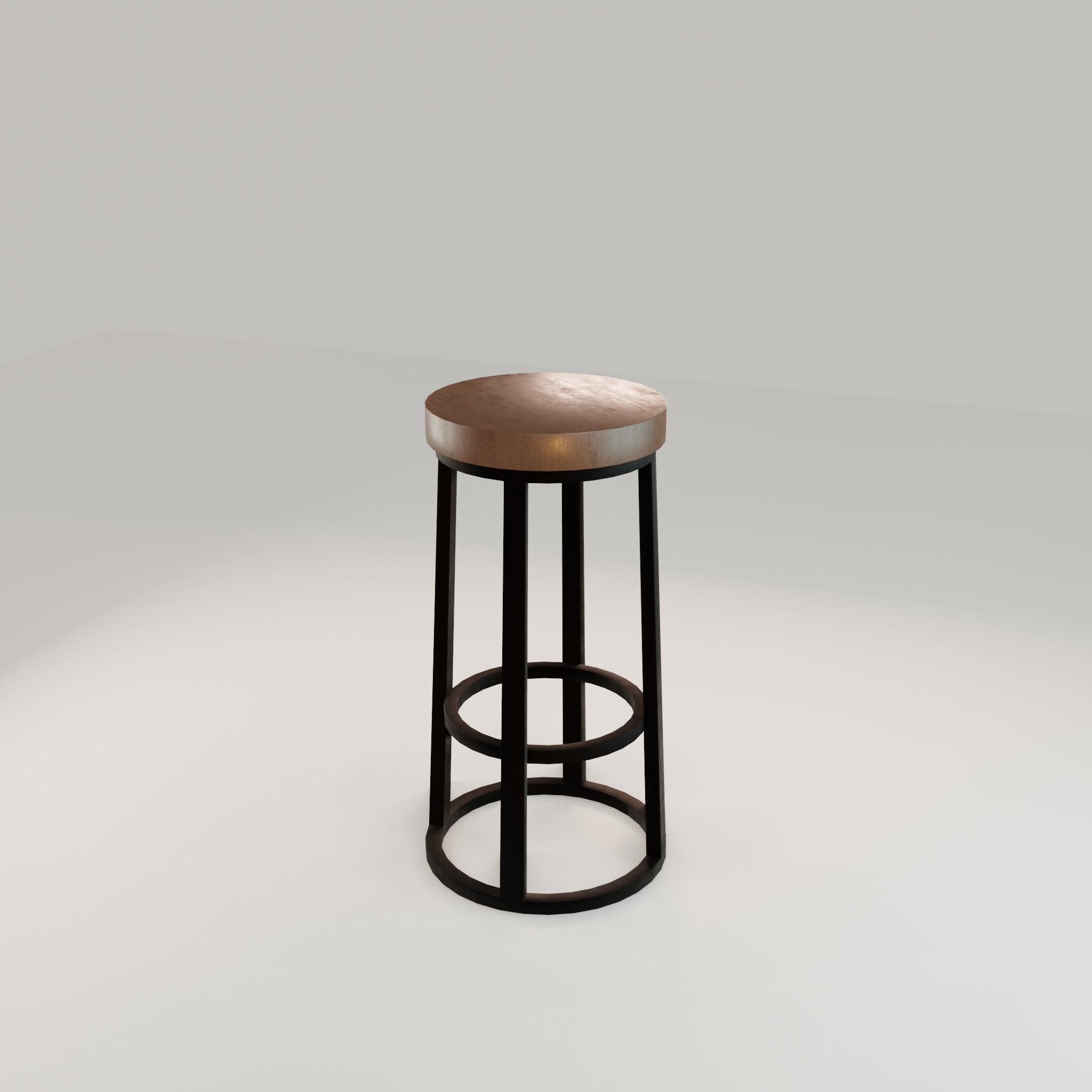 Chair loft modern wooden  id8 Low-poly 3D model_37
