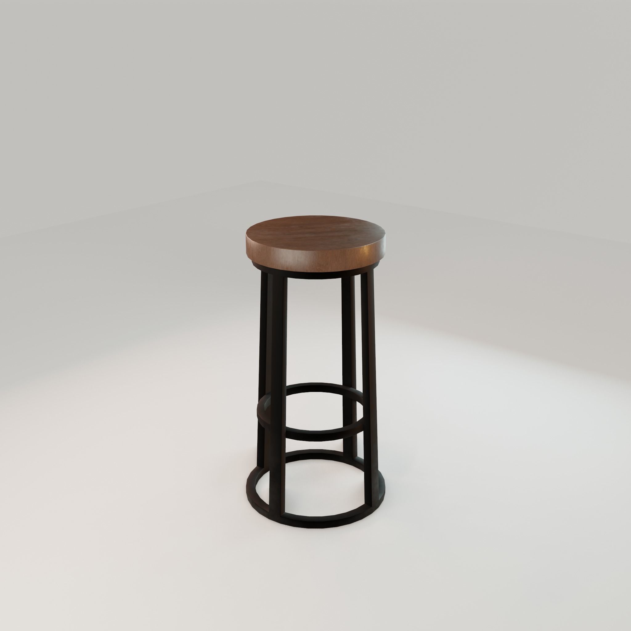 Chair loft modern wooden  id8 Low-poly 3D model_16