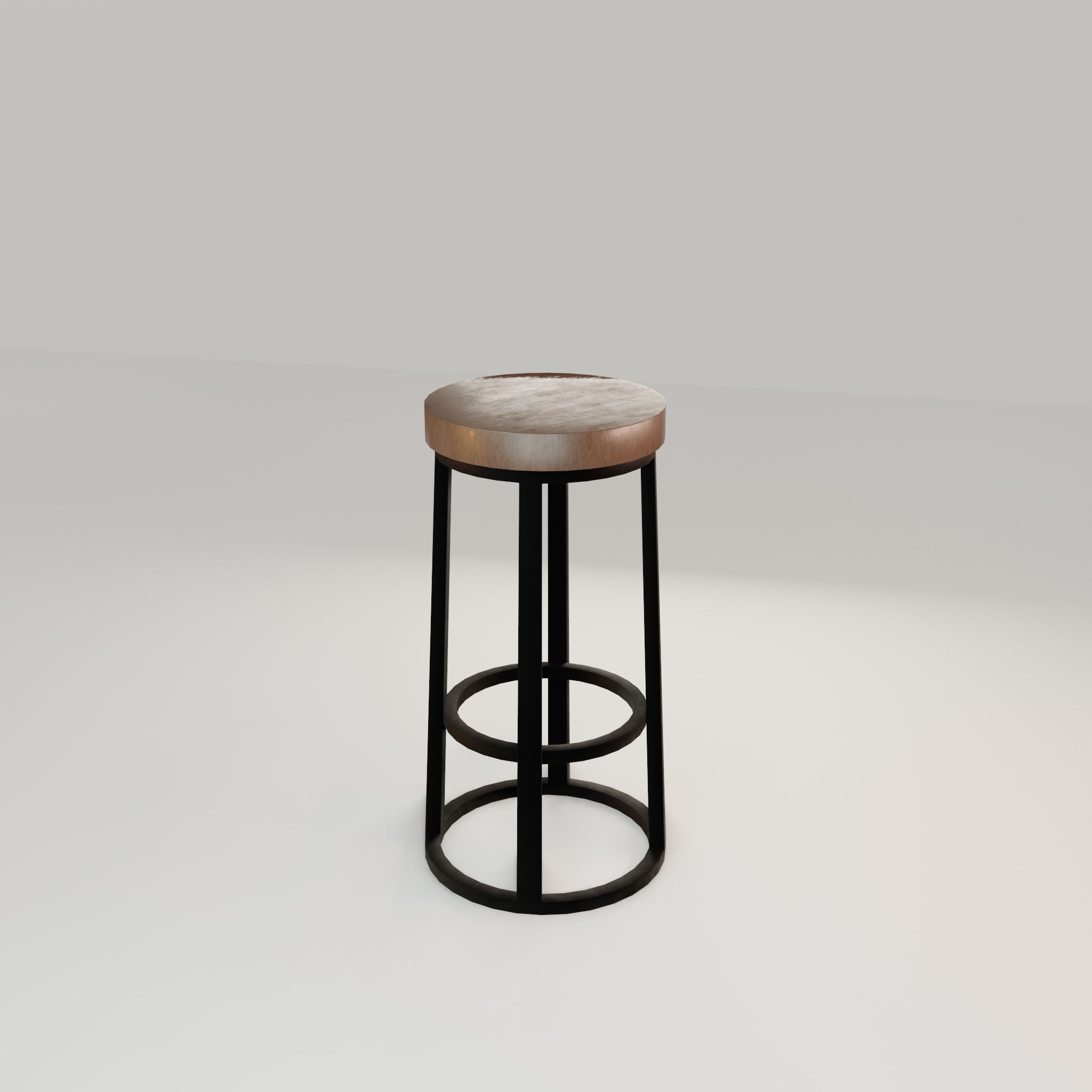 Chair loft modern wooden  id8 Low-poly 3D model_30