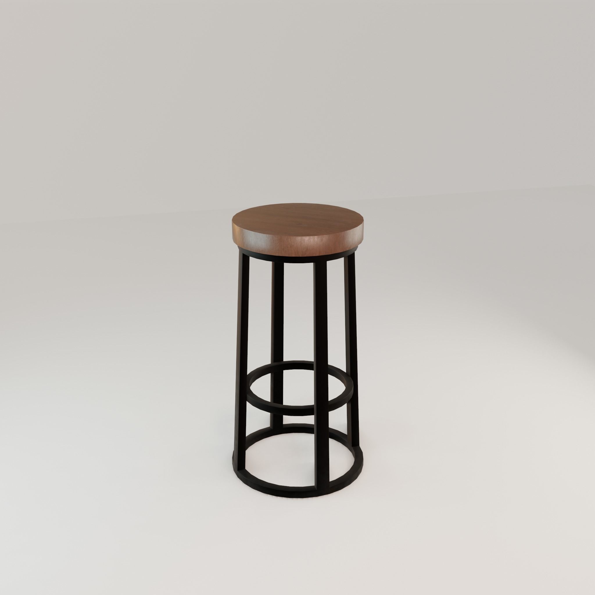 Chair loft modern wooden  id8 Low-poly 3D model_26