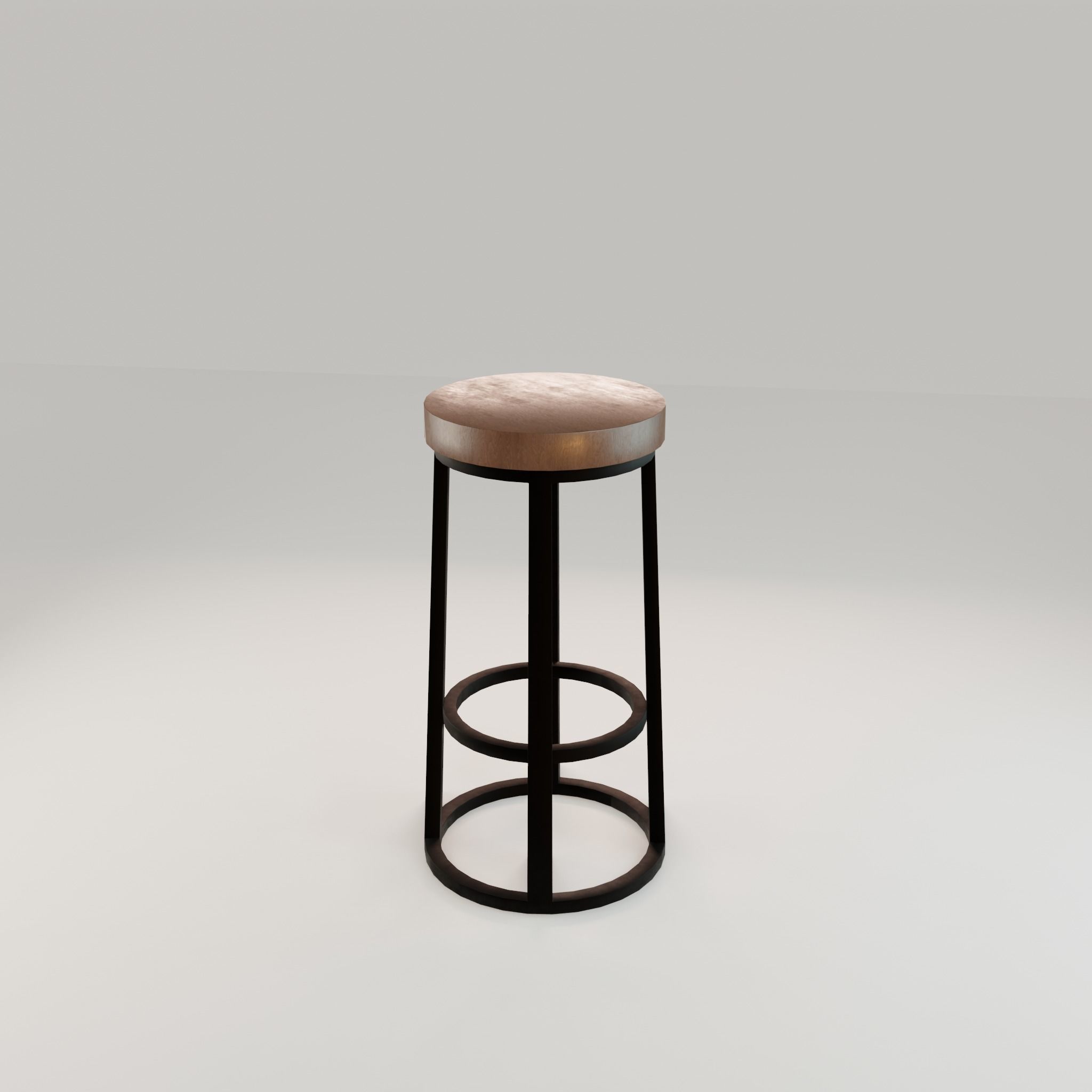 Chair loft modern wooden  id8 Low-poly 3D model_39