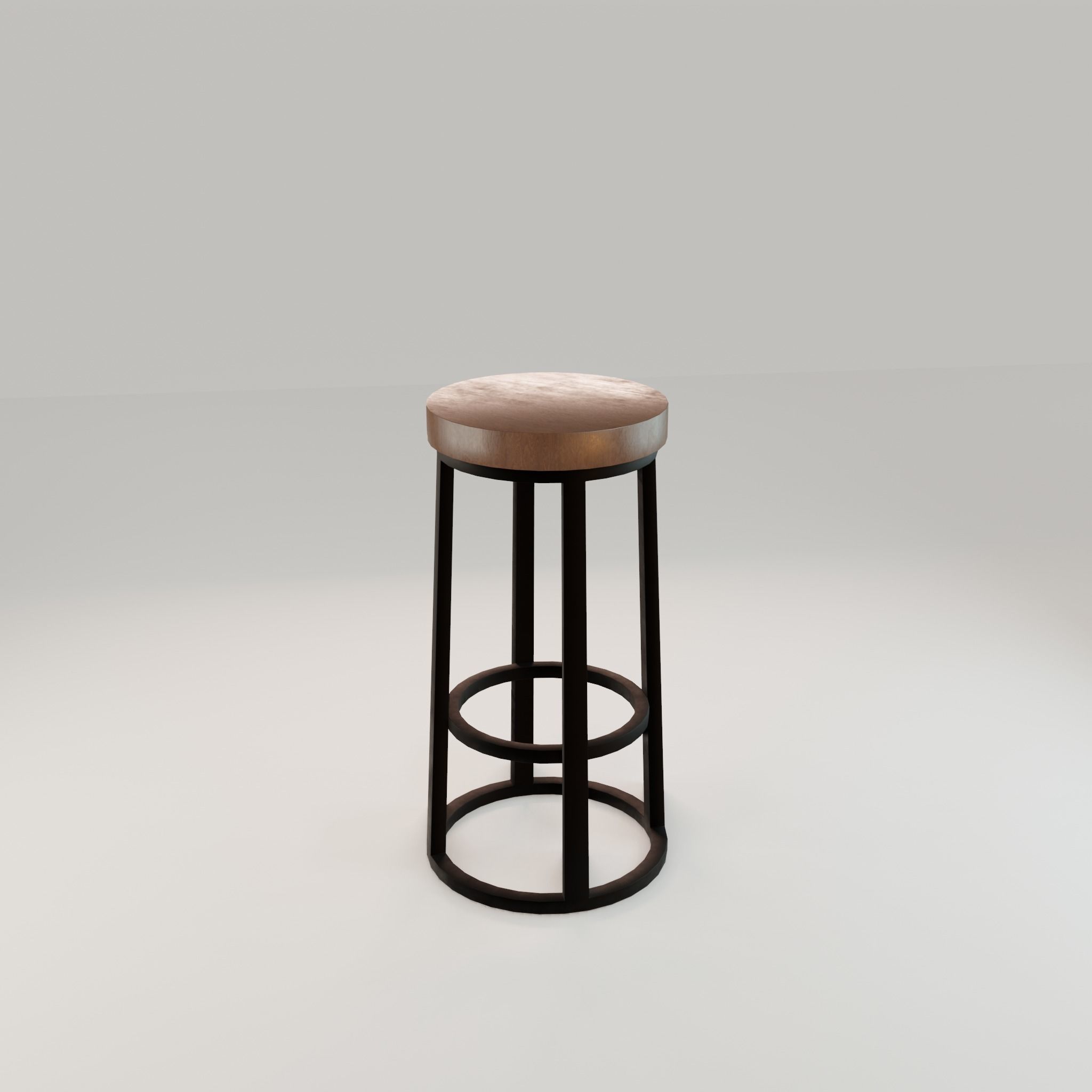 Chair loft modern wooden  id8 Low-poly 3D model_11