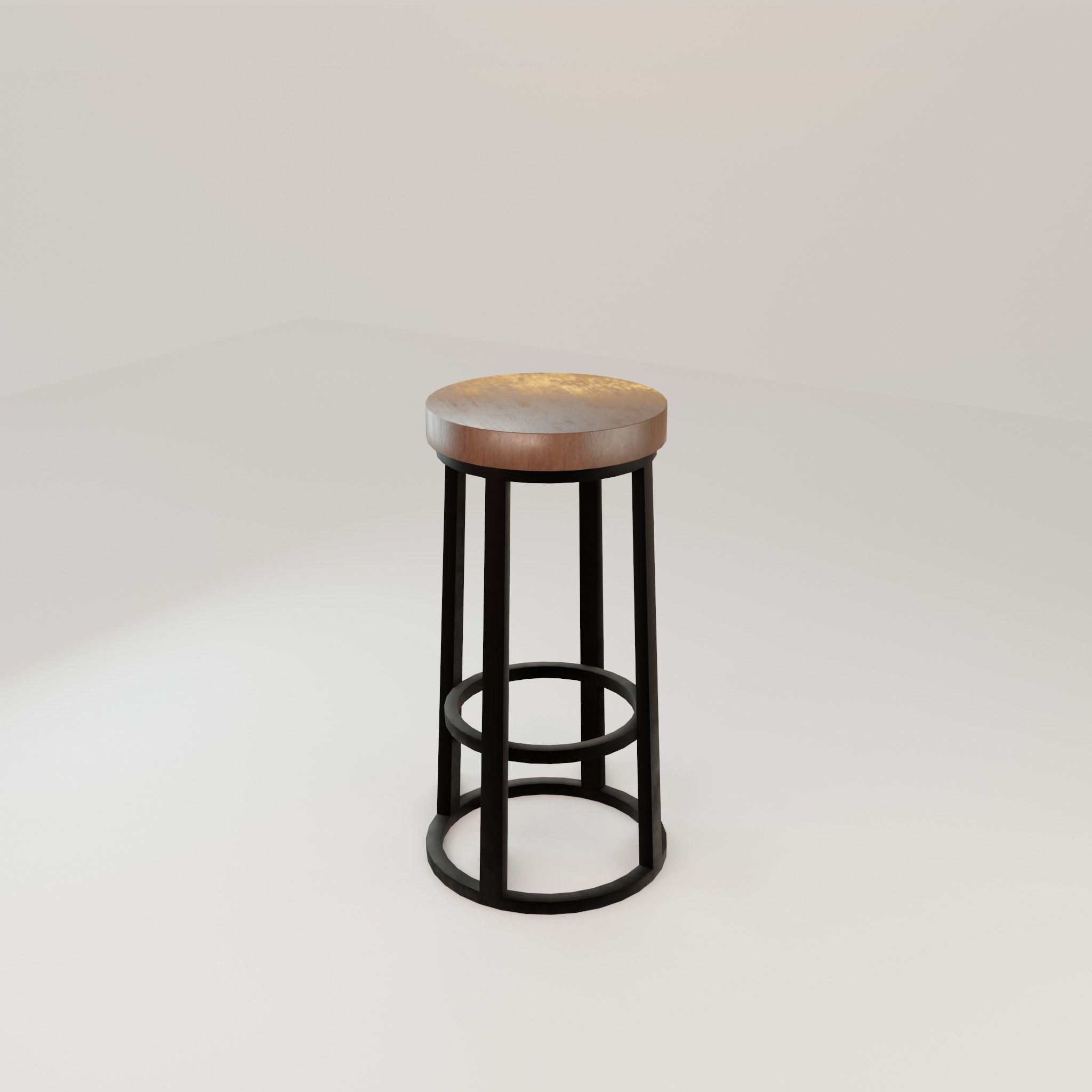 Chair loft modern wooden  id8 Low-poly 3D model_23