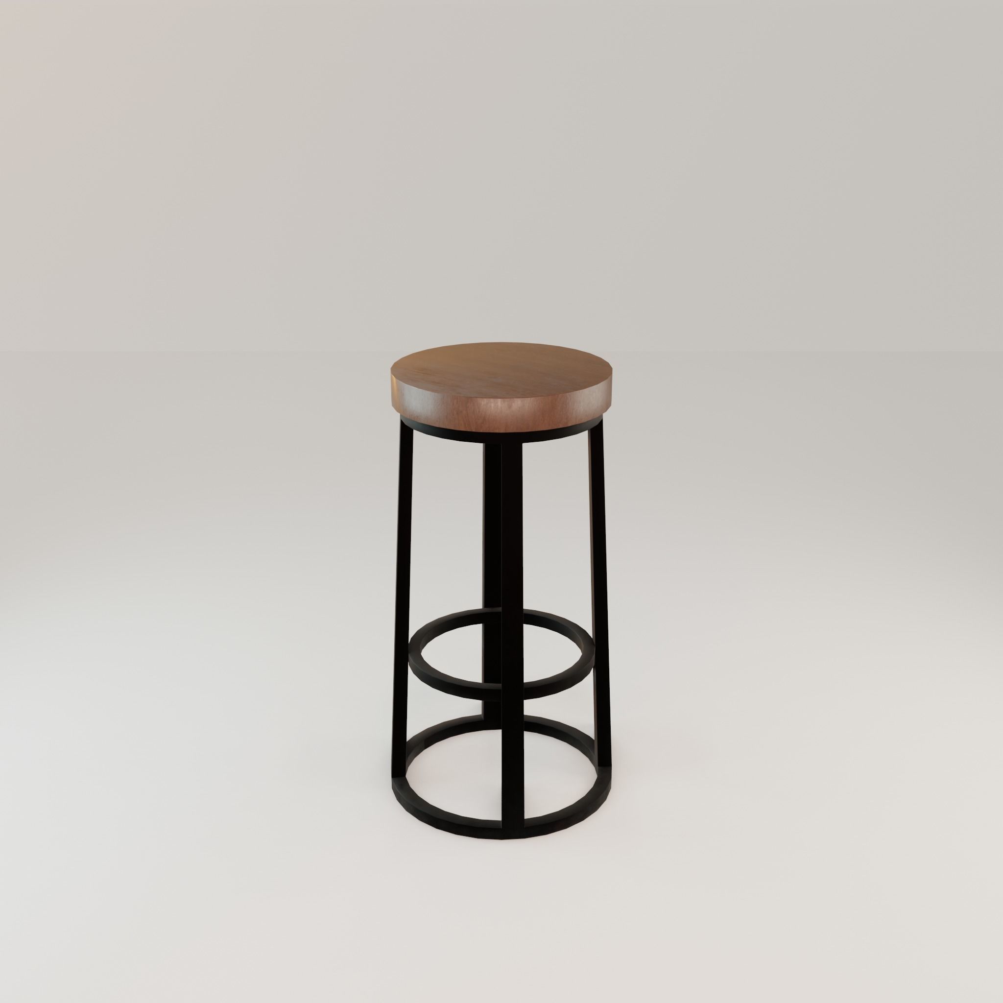 Chair loft modern wooden  id8 Low-poly 3D model_25
