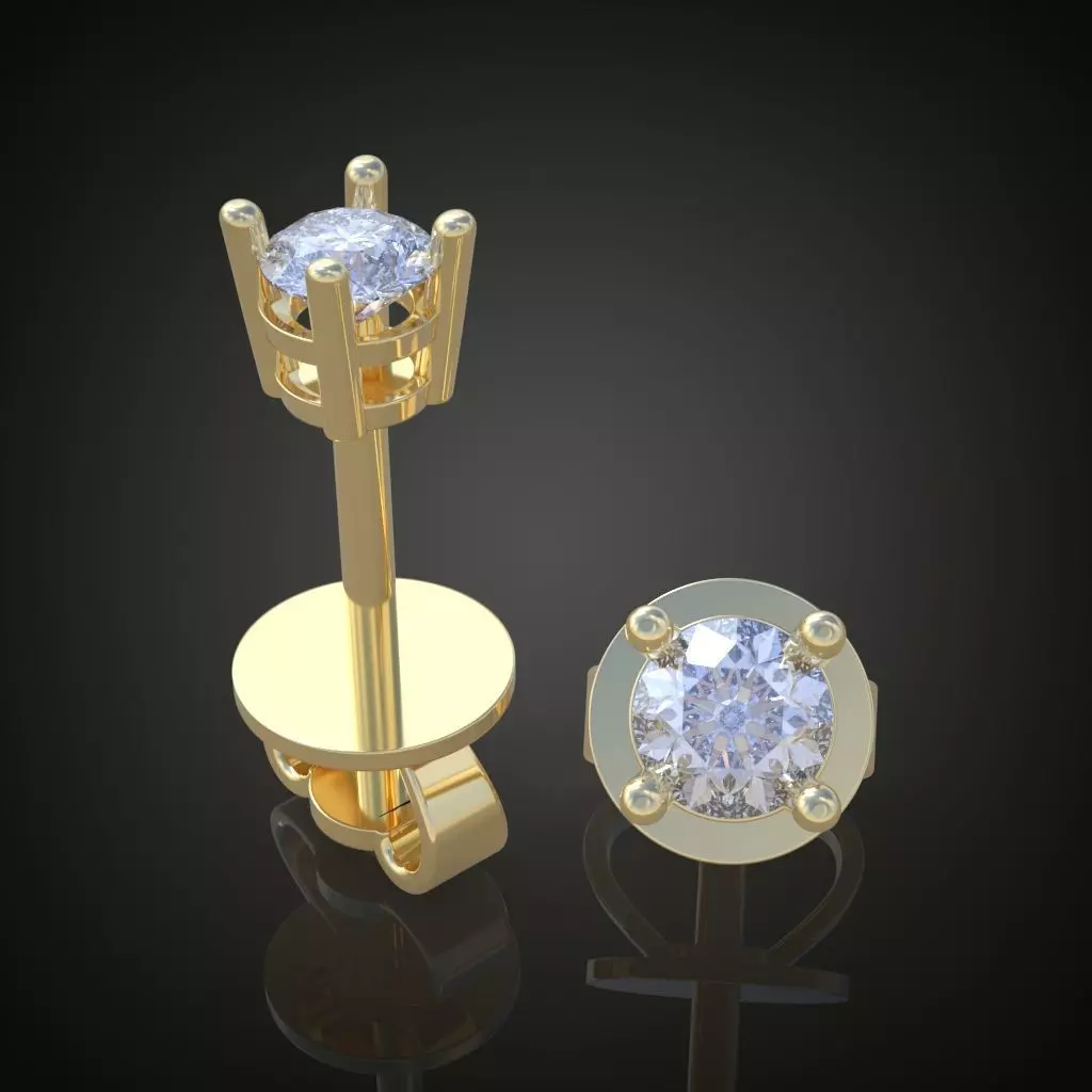 Earring 3D model 3D printable model 0078-12 3D print model