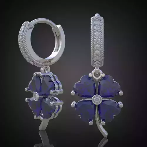 Exclusive Earrings model 3D printable model 0079