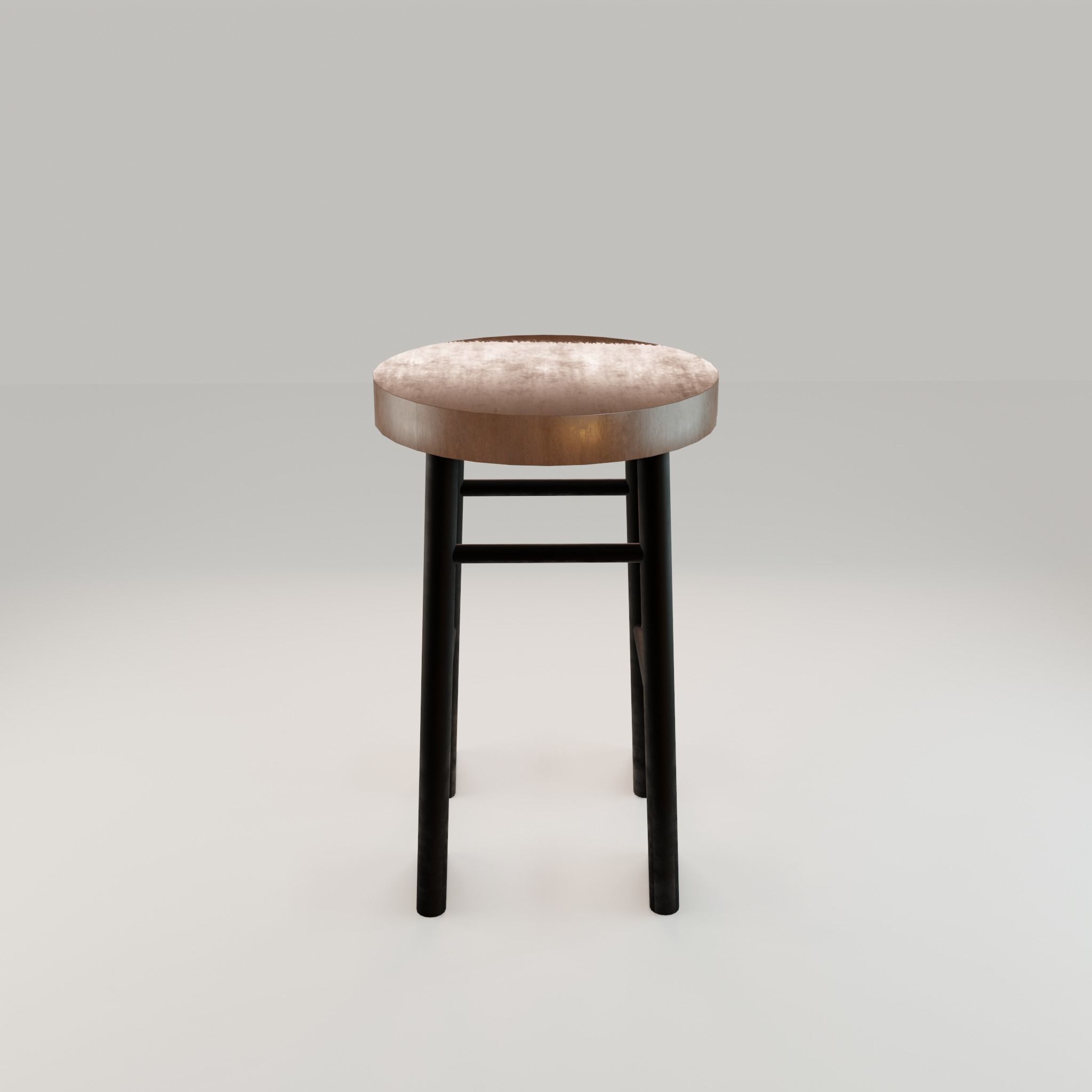 Chair loft modern wooden id11 Low-poly 3D model_5