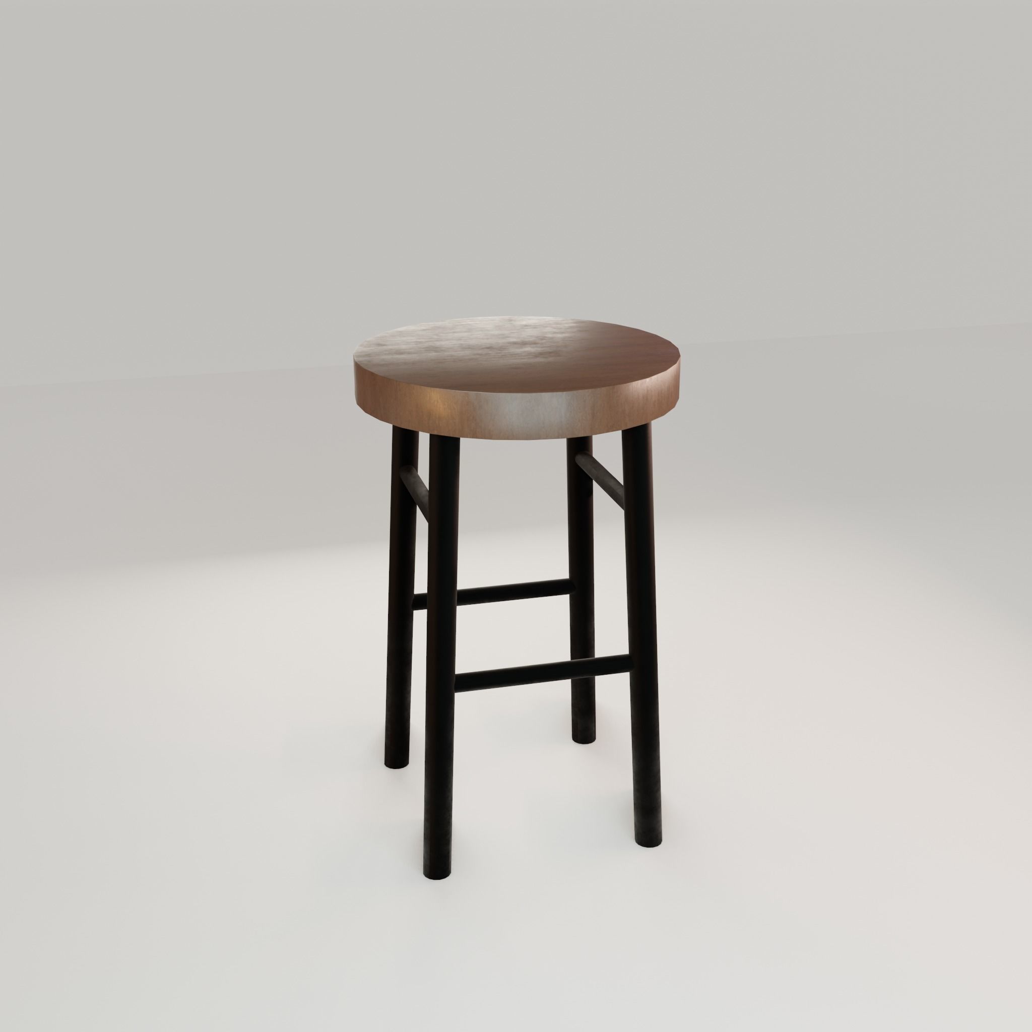 Chair loft modern wooden id11 Low-poly 3D model_32