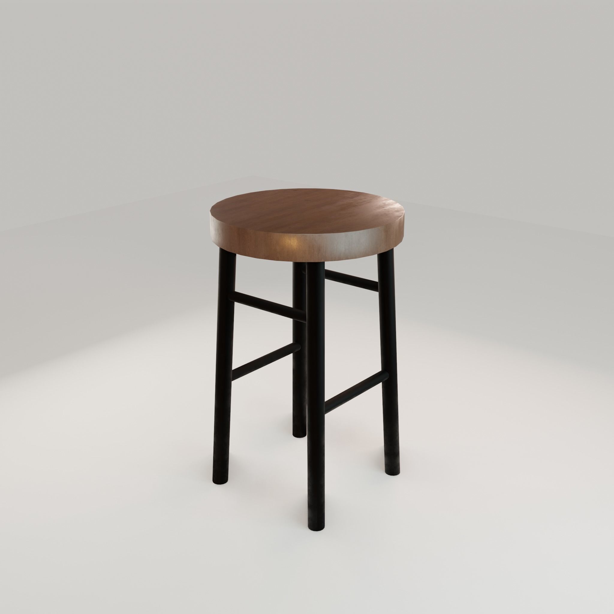 Chair loft modern wooden id11 Low-poly 3D model_35