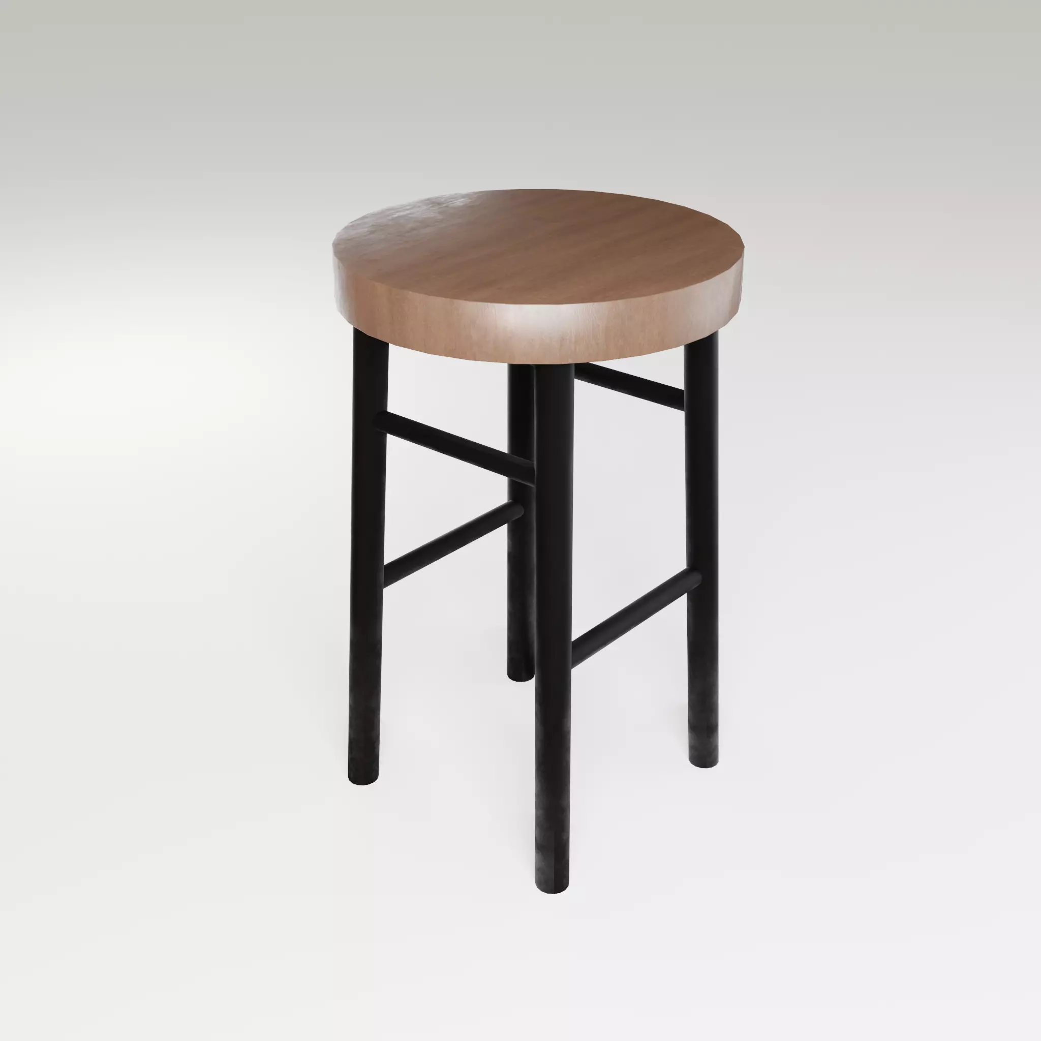 Chair loft modern wooden id11 Low-poly 3D model_0