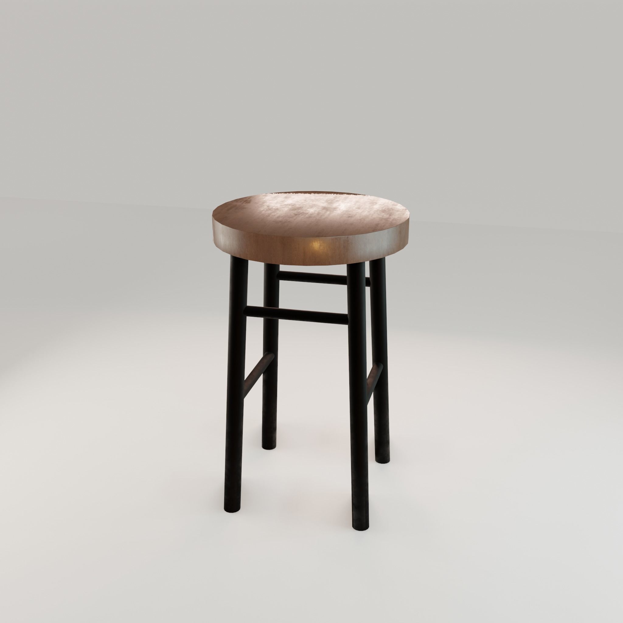 Chair loft modern wooden id11 Low-poly 3D model_38