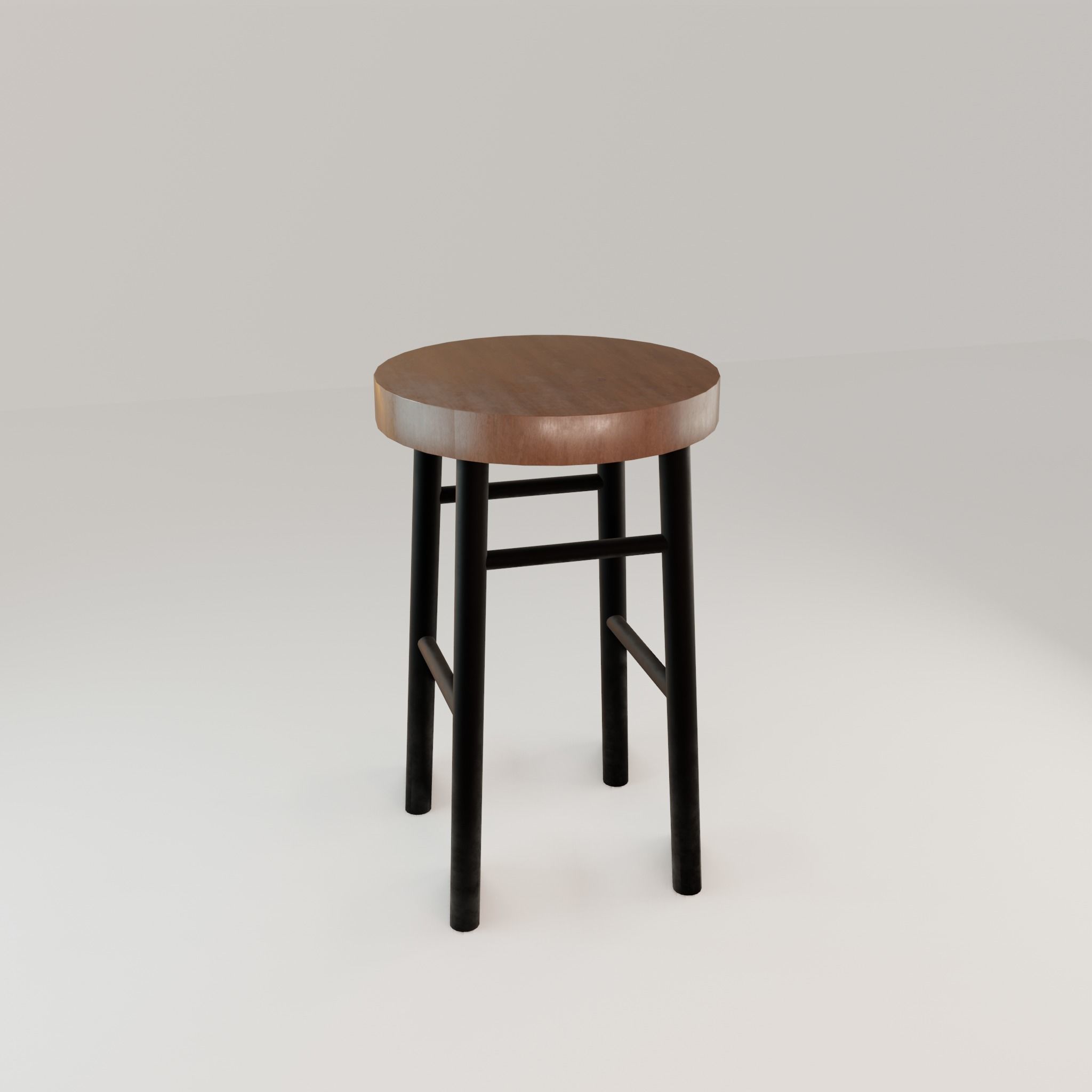 Chair loft modern wooden id11 Low-poly 3D model_26