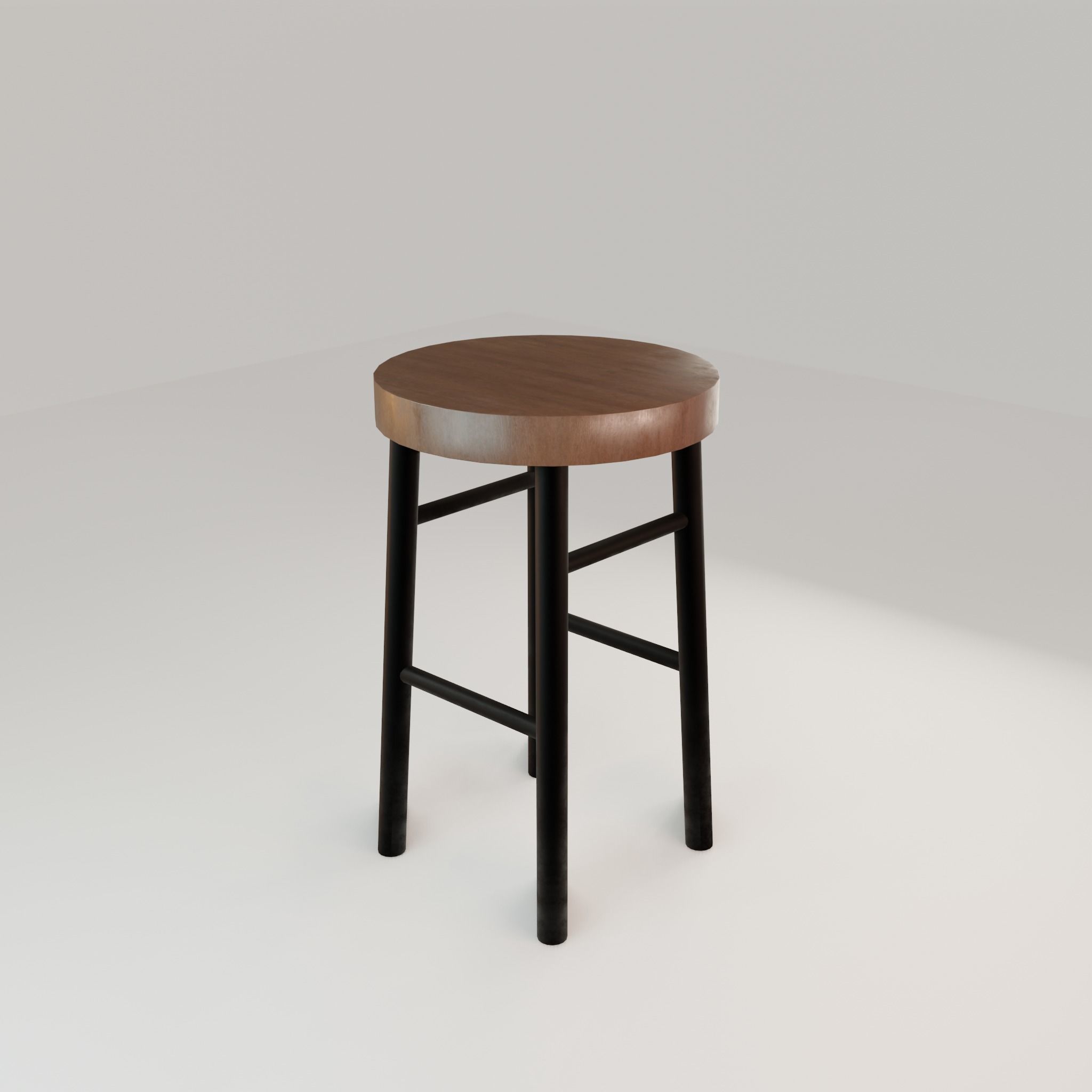 Chair loft modern wooden id11 Low-poly 3D model_28