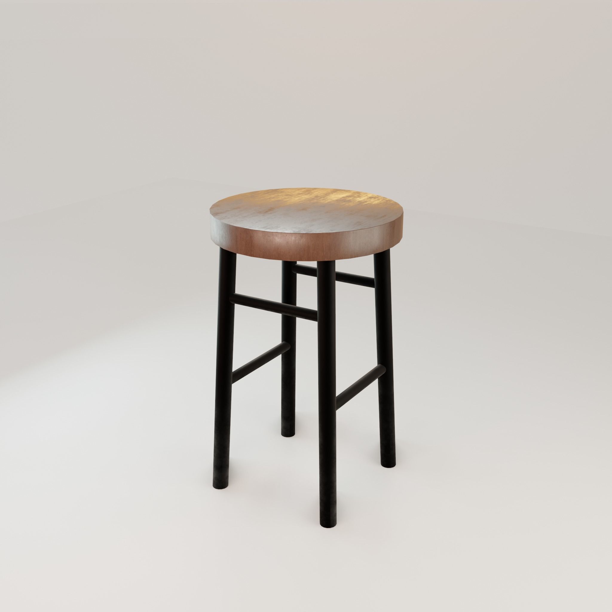 Chair loft modern wooden id11 Low-poly 3D model_23