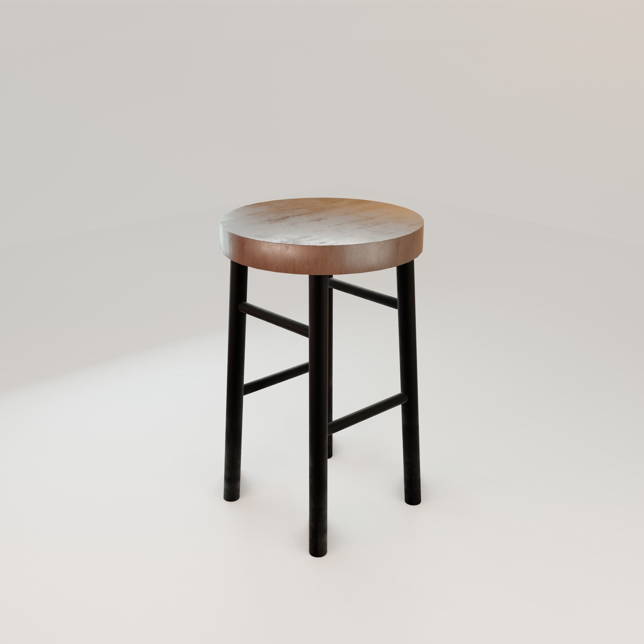 Chair loft modern wooden id11 Low-poly 3D model_22