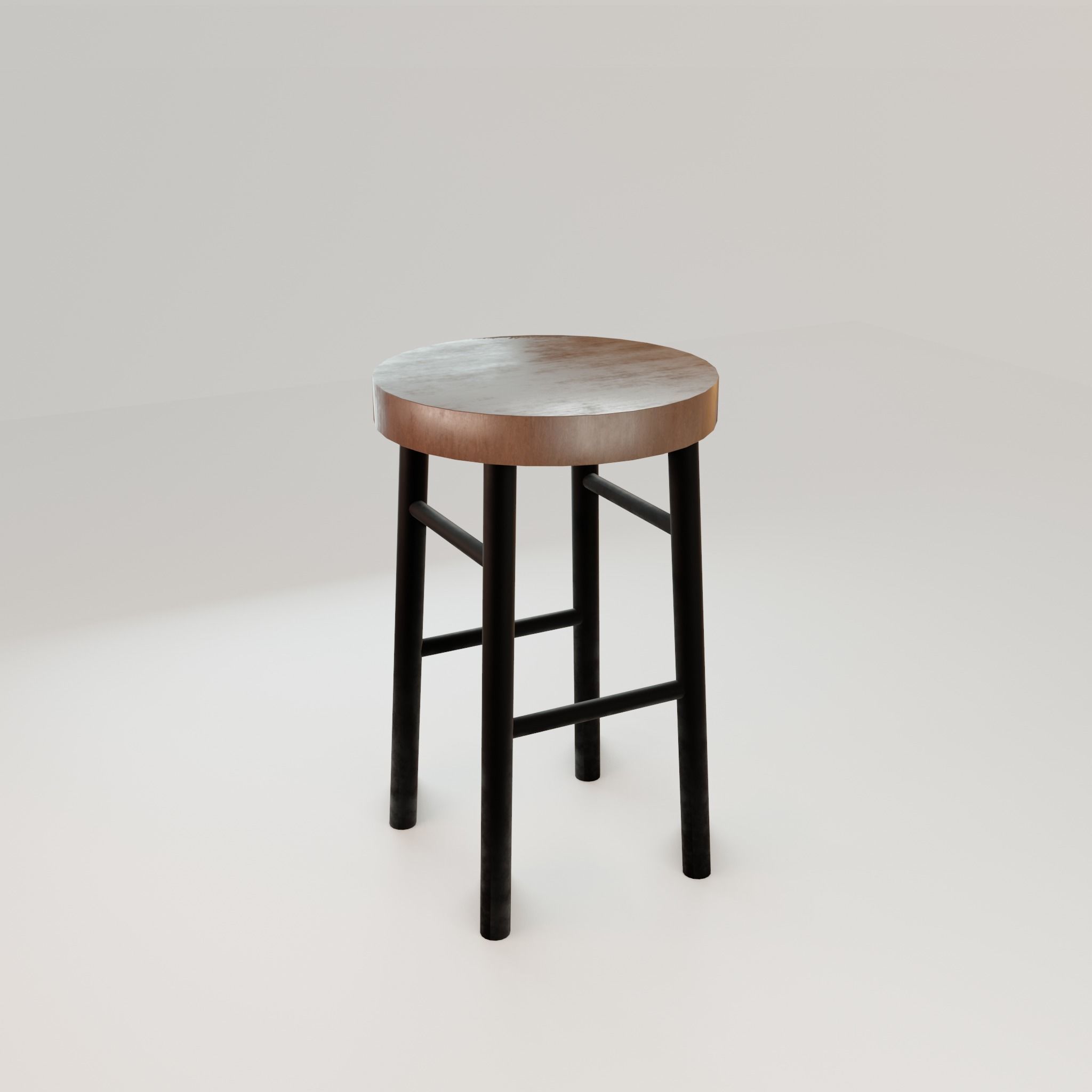 Chair loft modern wooden id11 Low-poly 3D model_21