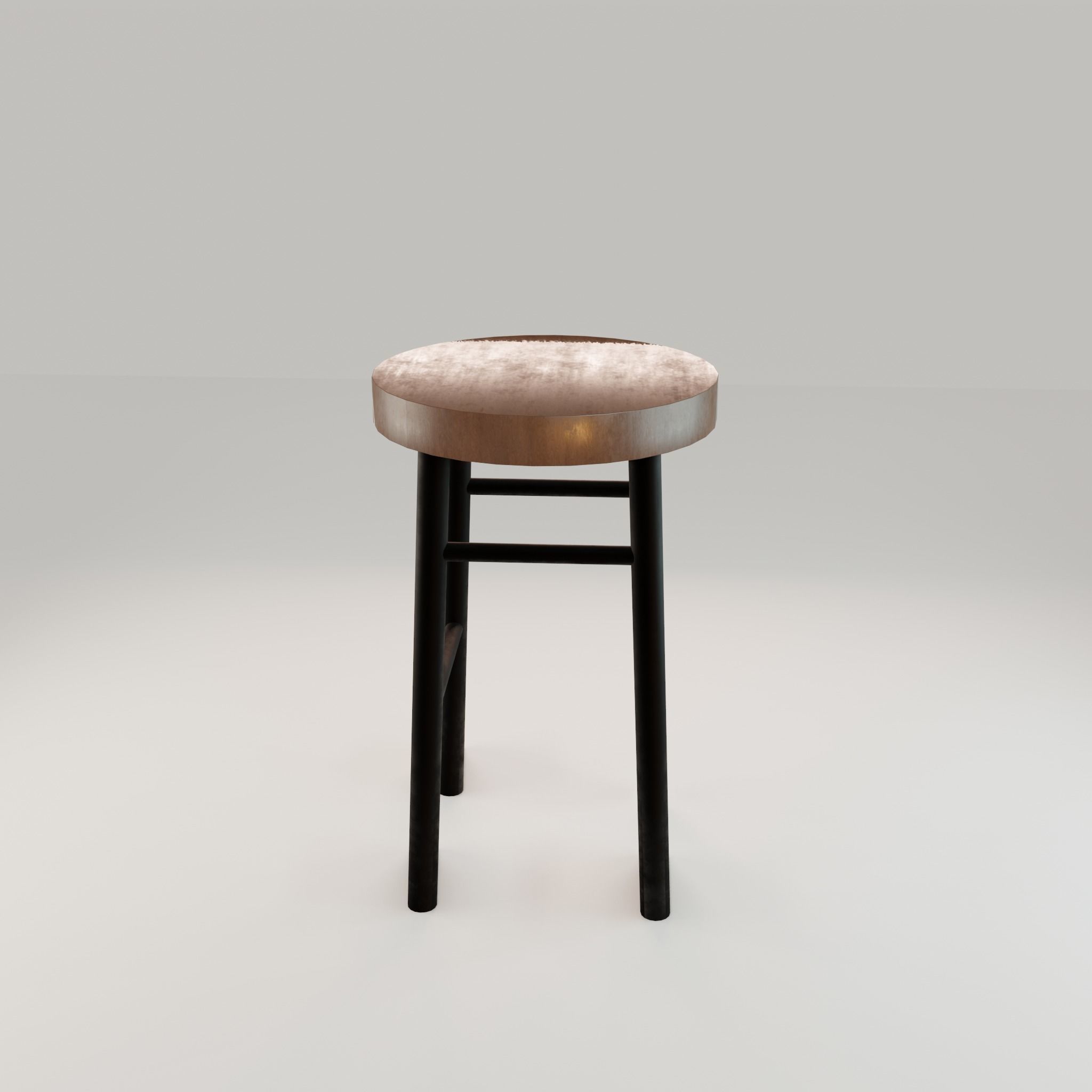 Chair loft modern wooden id11 Low-poly 3D model_40