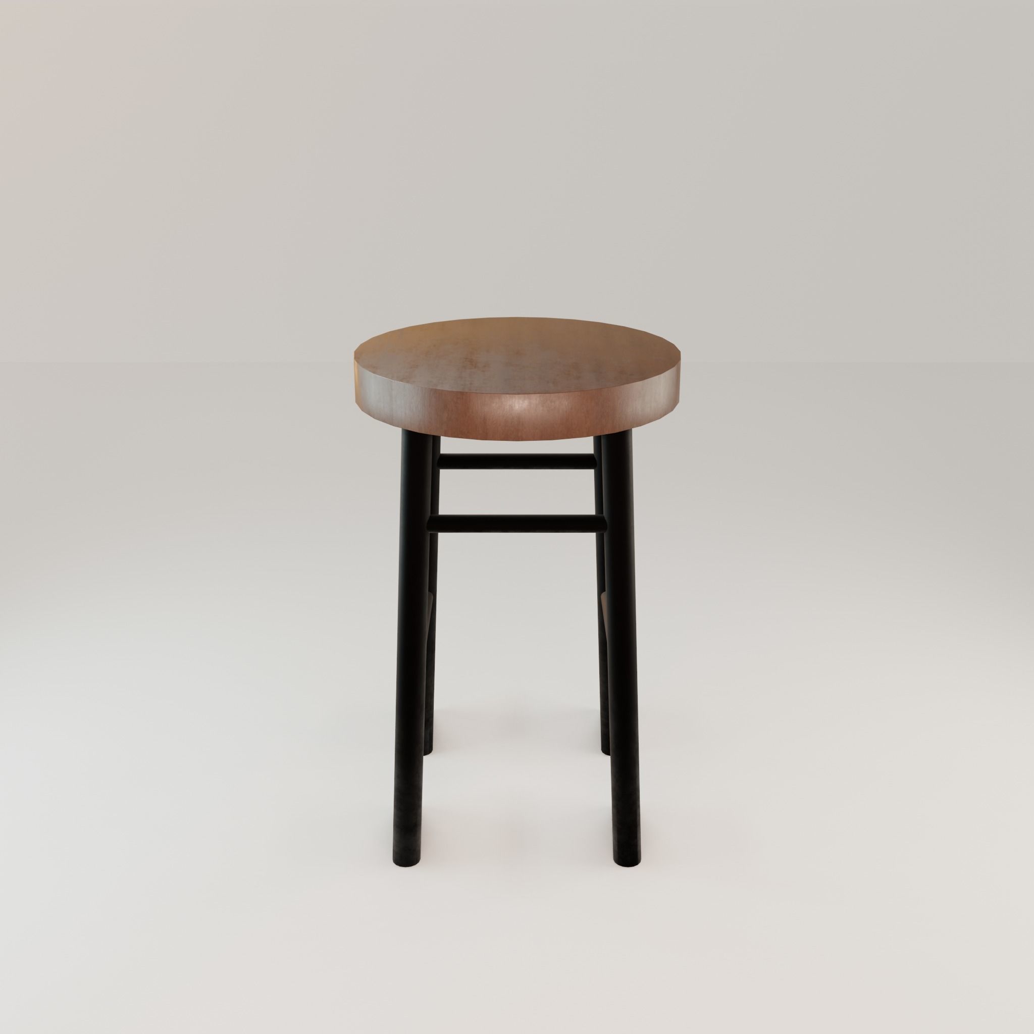 Chair loft modern wooden id11 Low-poly 3D model_25