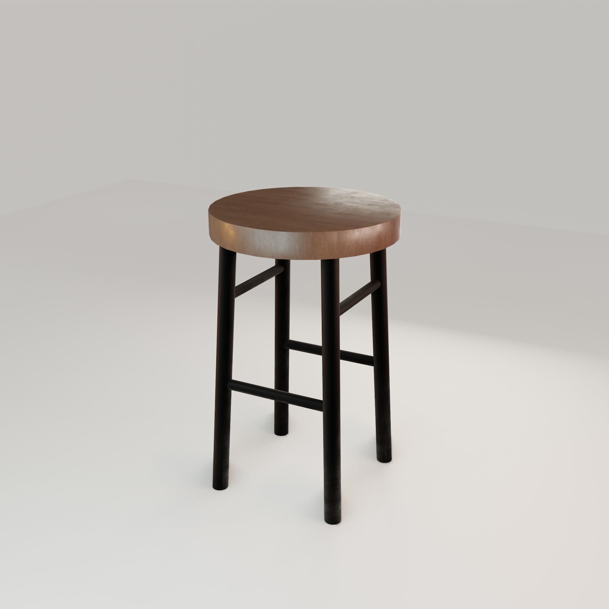 Chair loft modern wooden id11 Low-poly 3D model_29