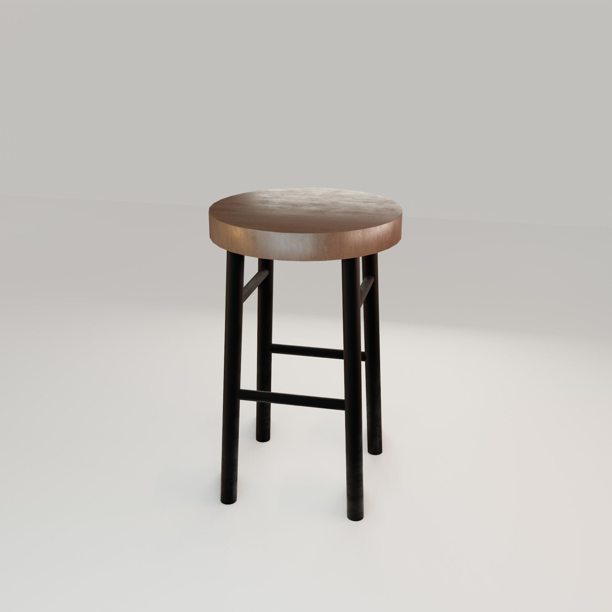 Chair loft modern wooden id11 Low-poly 3D model_30