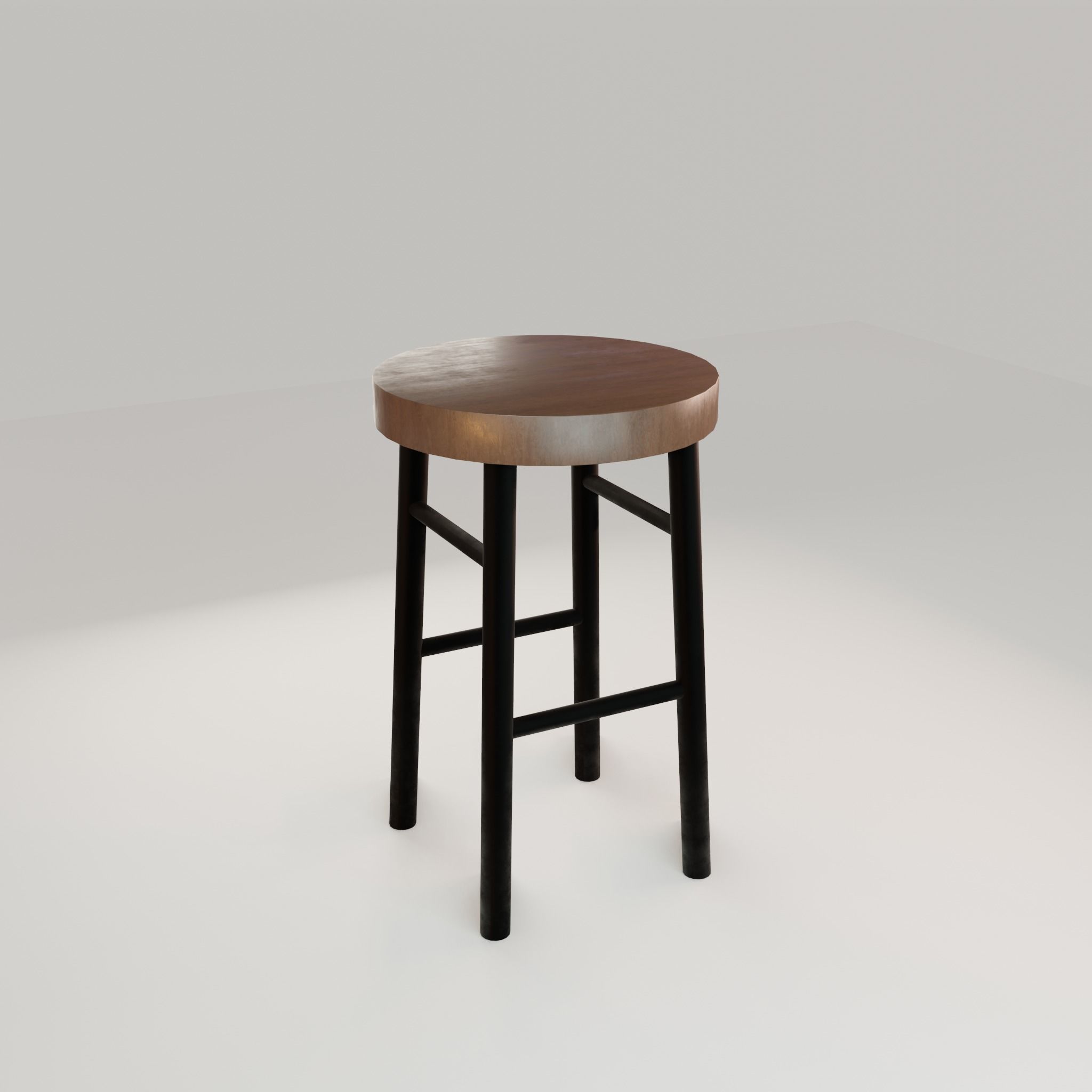Chair loft modern wooden id11 Low-poly 3D model_33