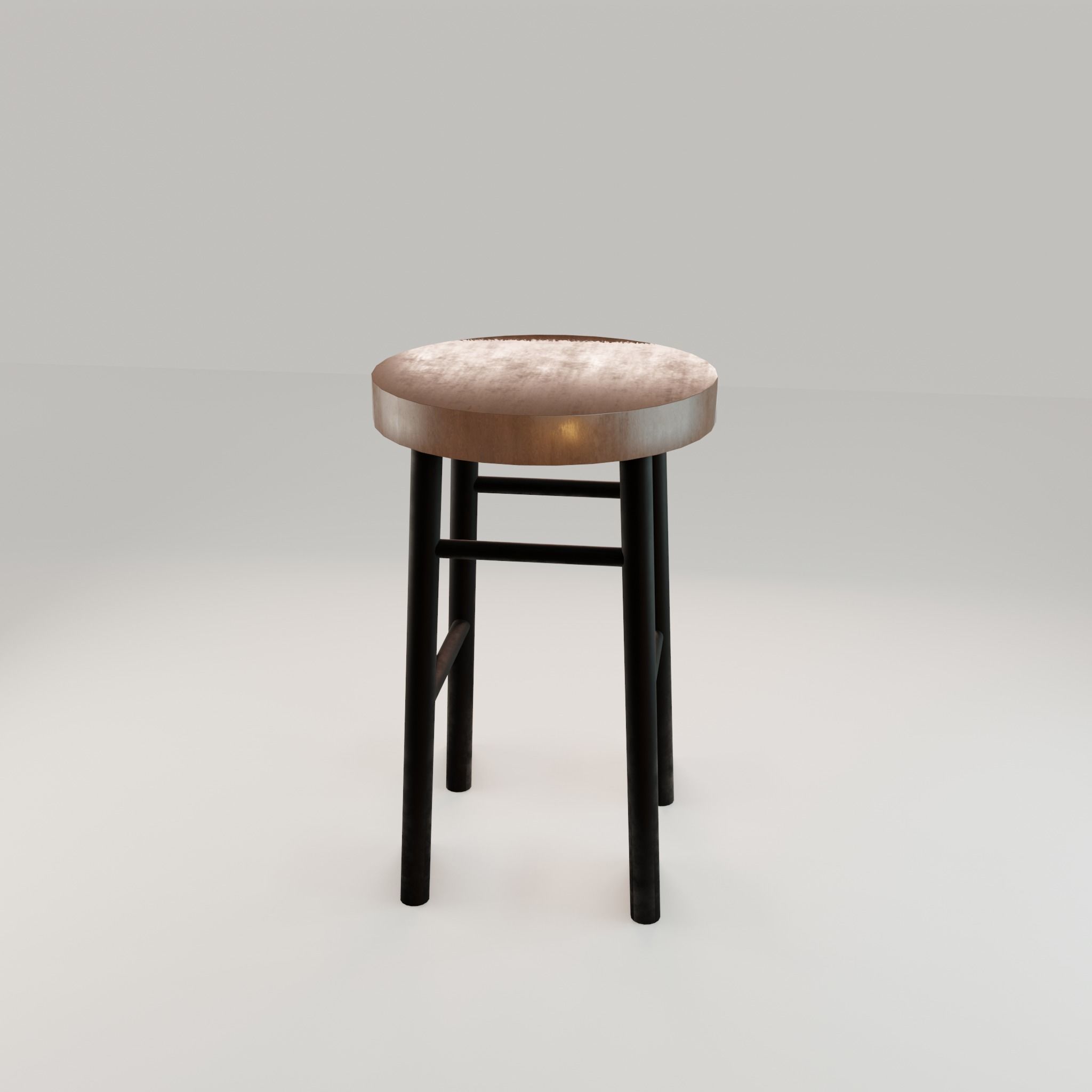Chair loft modern wooden id11 Low-poly 3D model_39