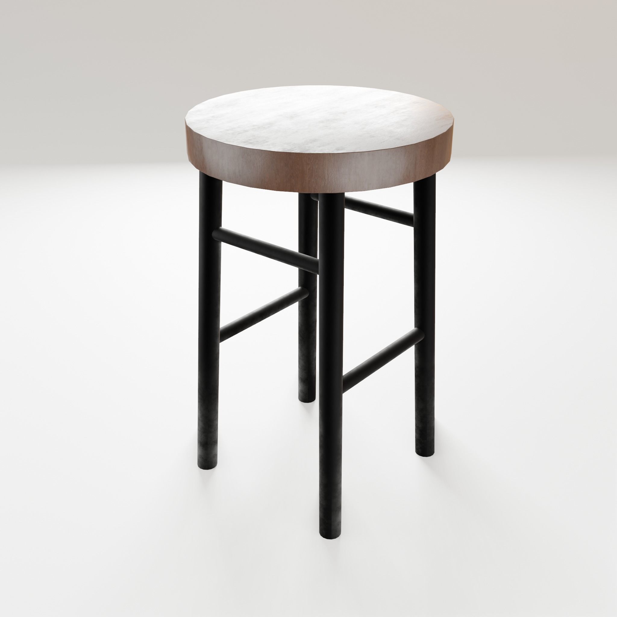 Chair loft modern wooden id11 Low-poly 3D model_3