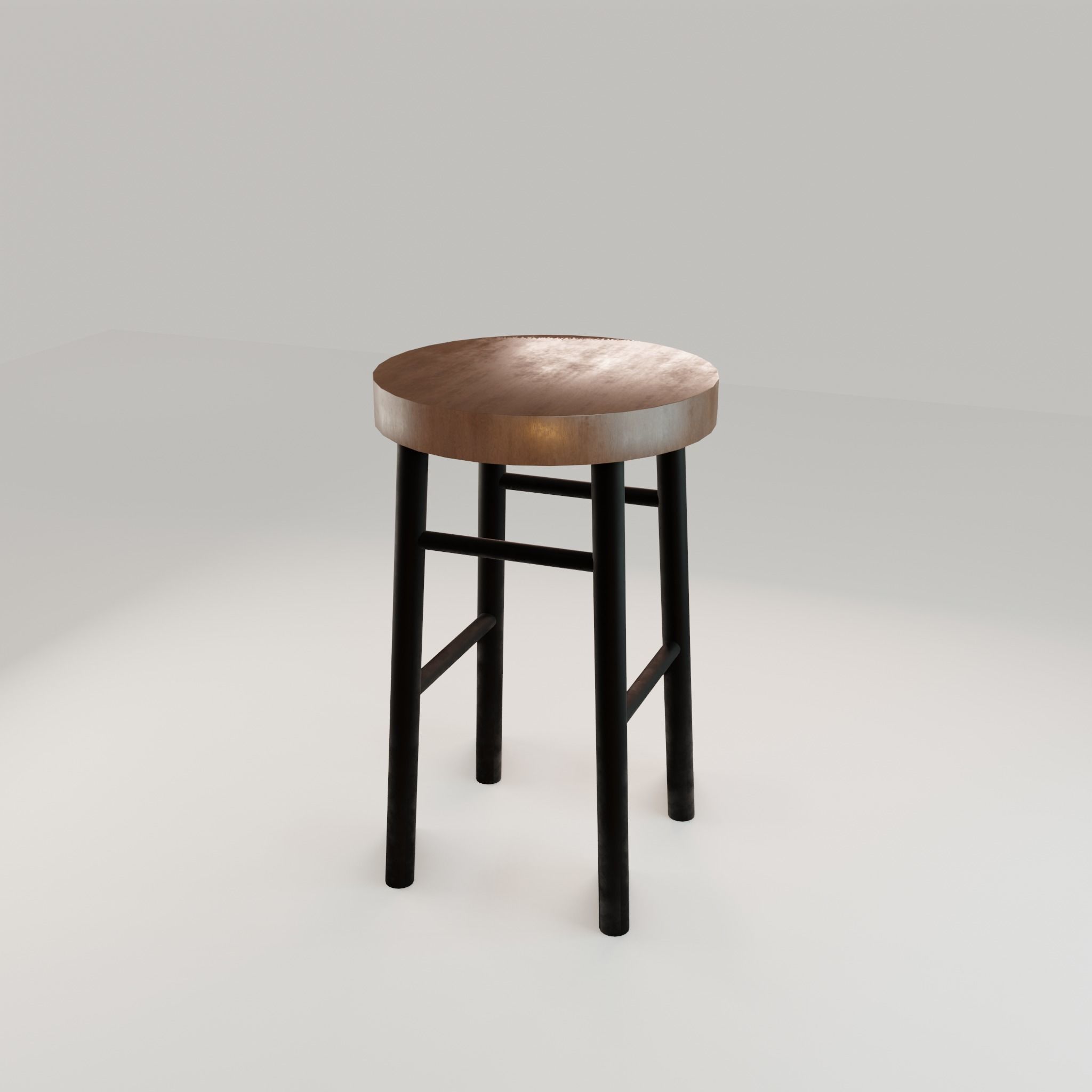 Chair loft modern wooden id11 Low-poly 3D model_37