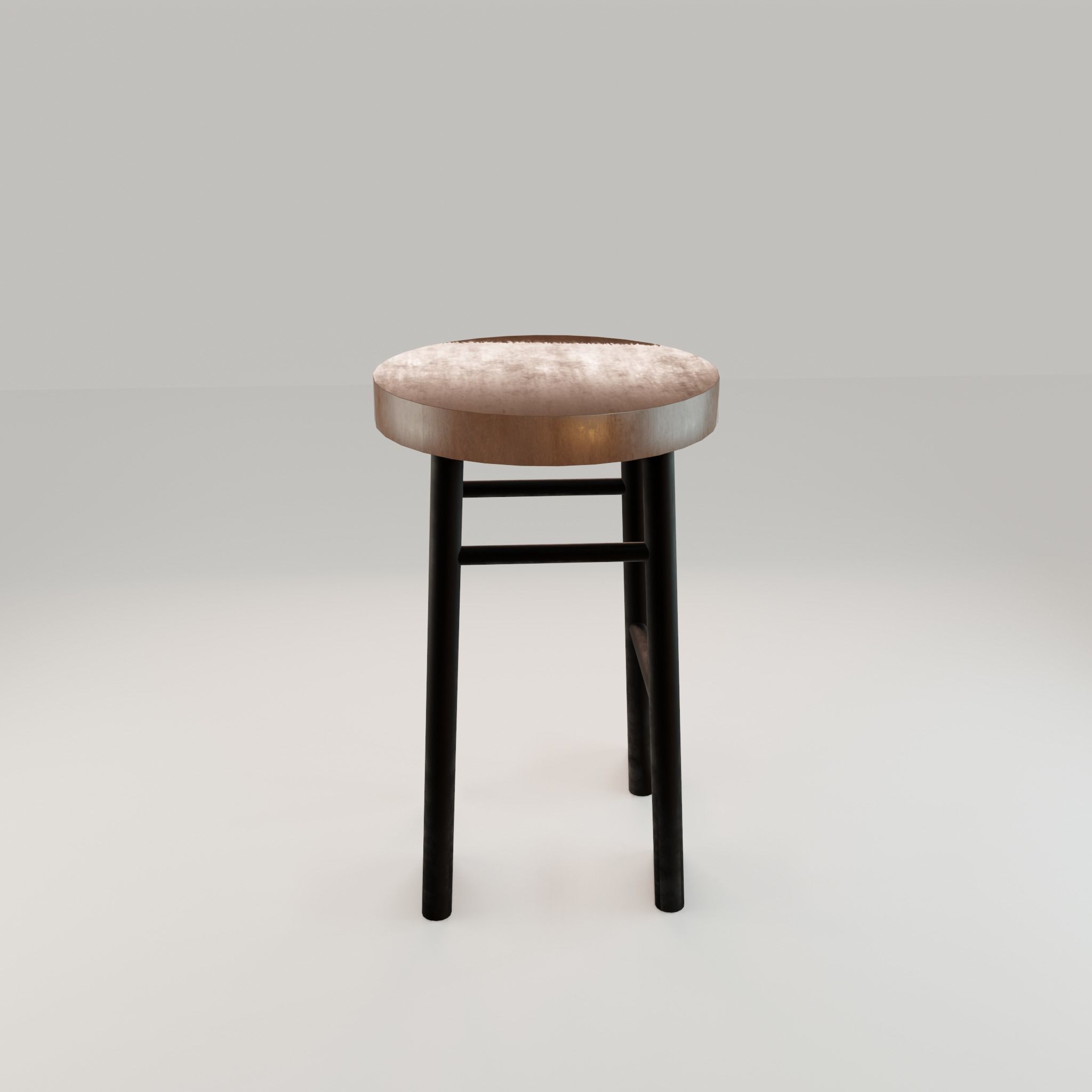 Chair loft modern wooden id11 Low-poly 3D model_8