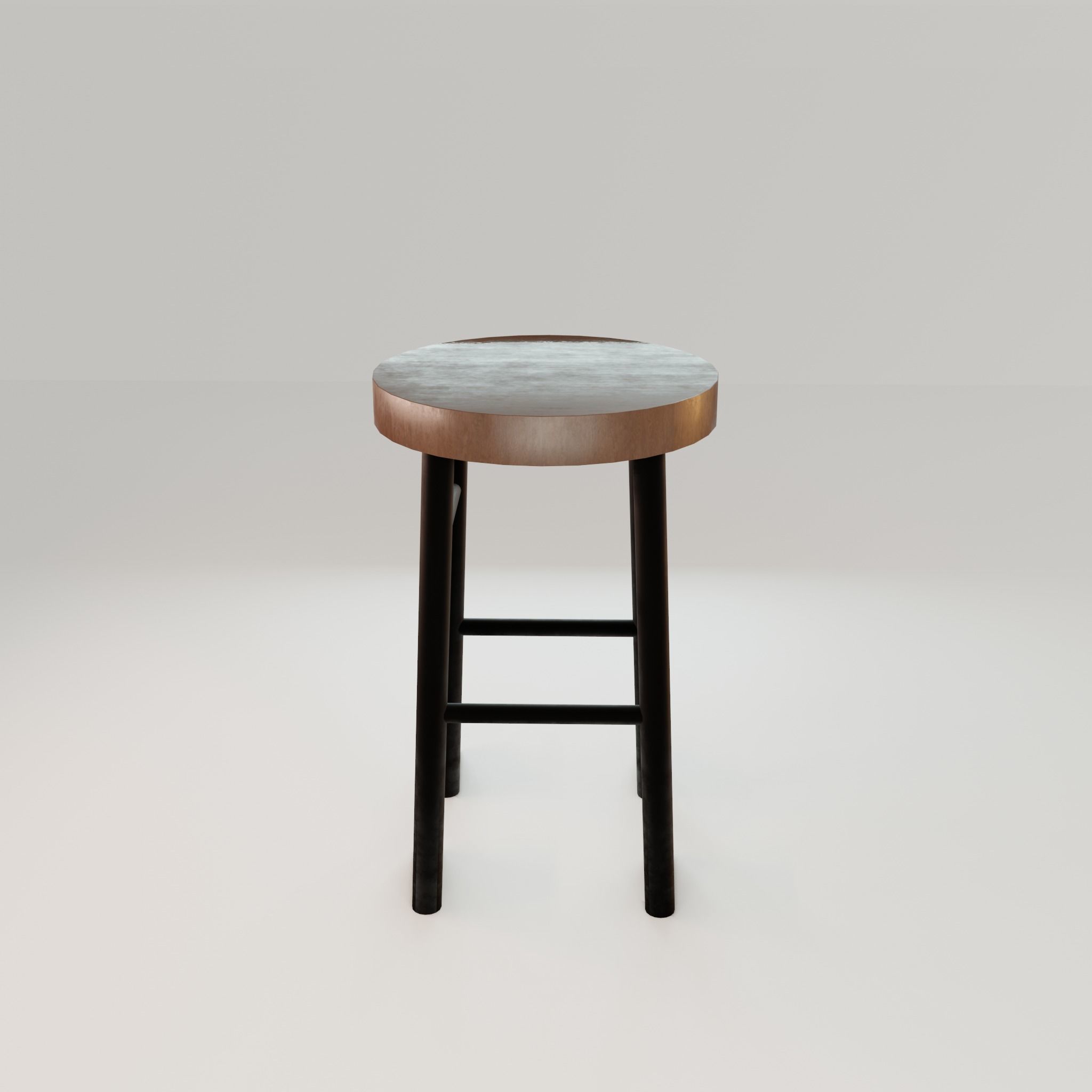 Chair loft modern wooden id11 Low-poly 3D model_19