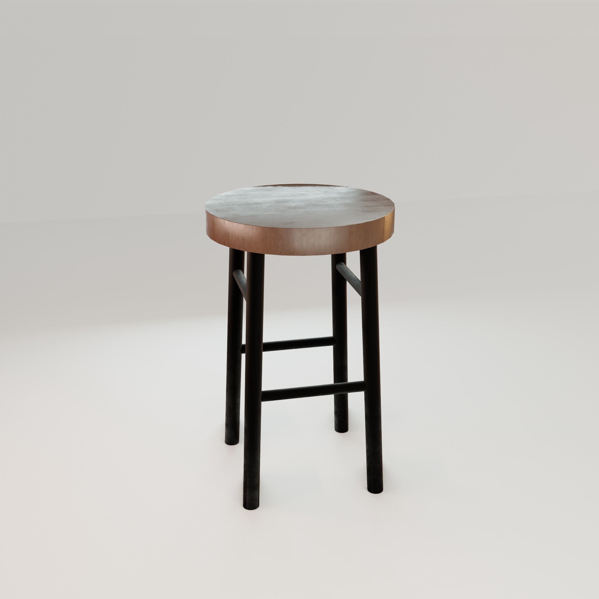 Chair loft modern wooden id11 Low-poly 3D model_20