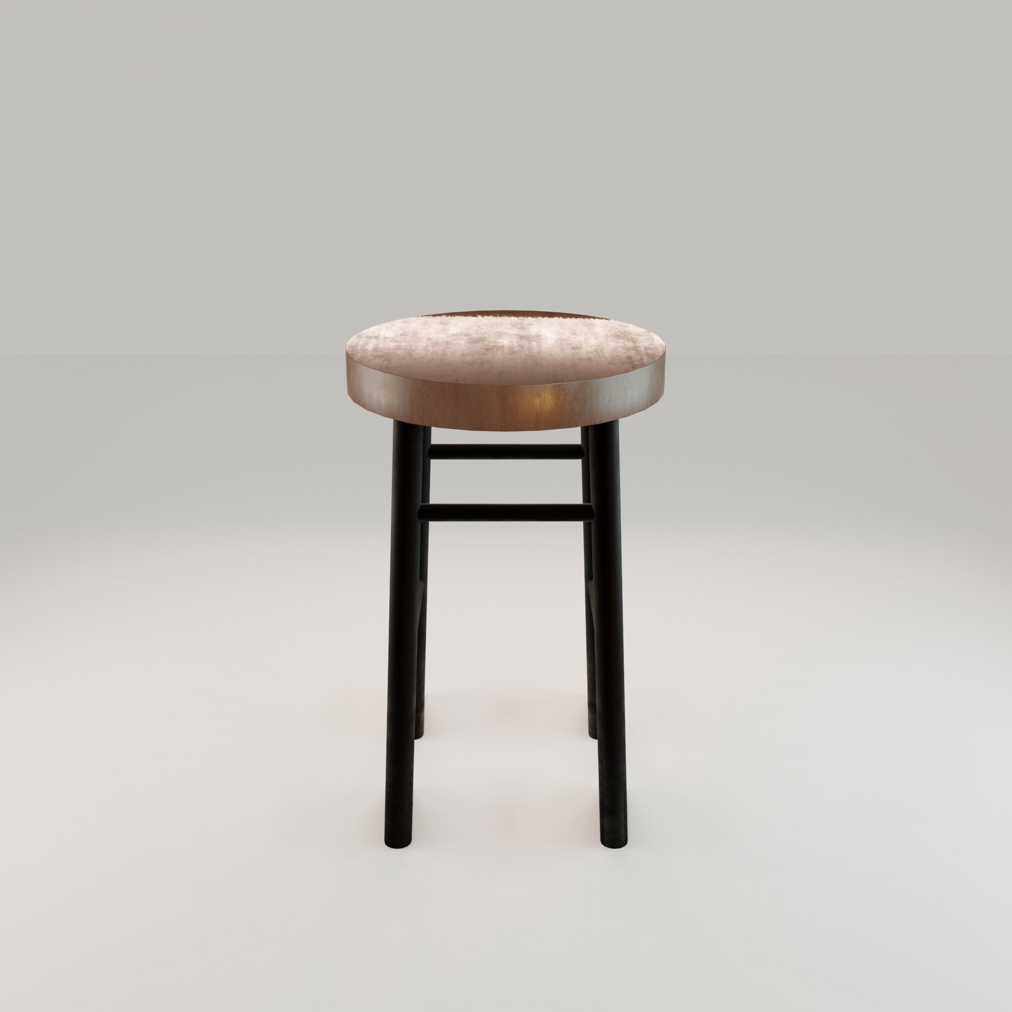 Chair loft modern wooden id11 Low-poly 3D model_2