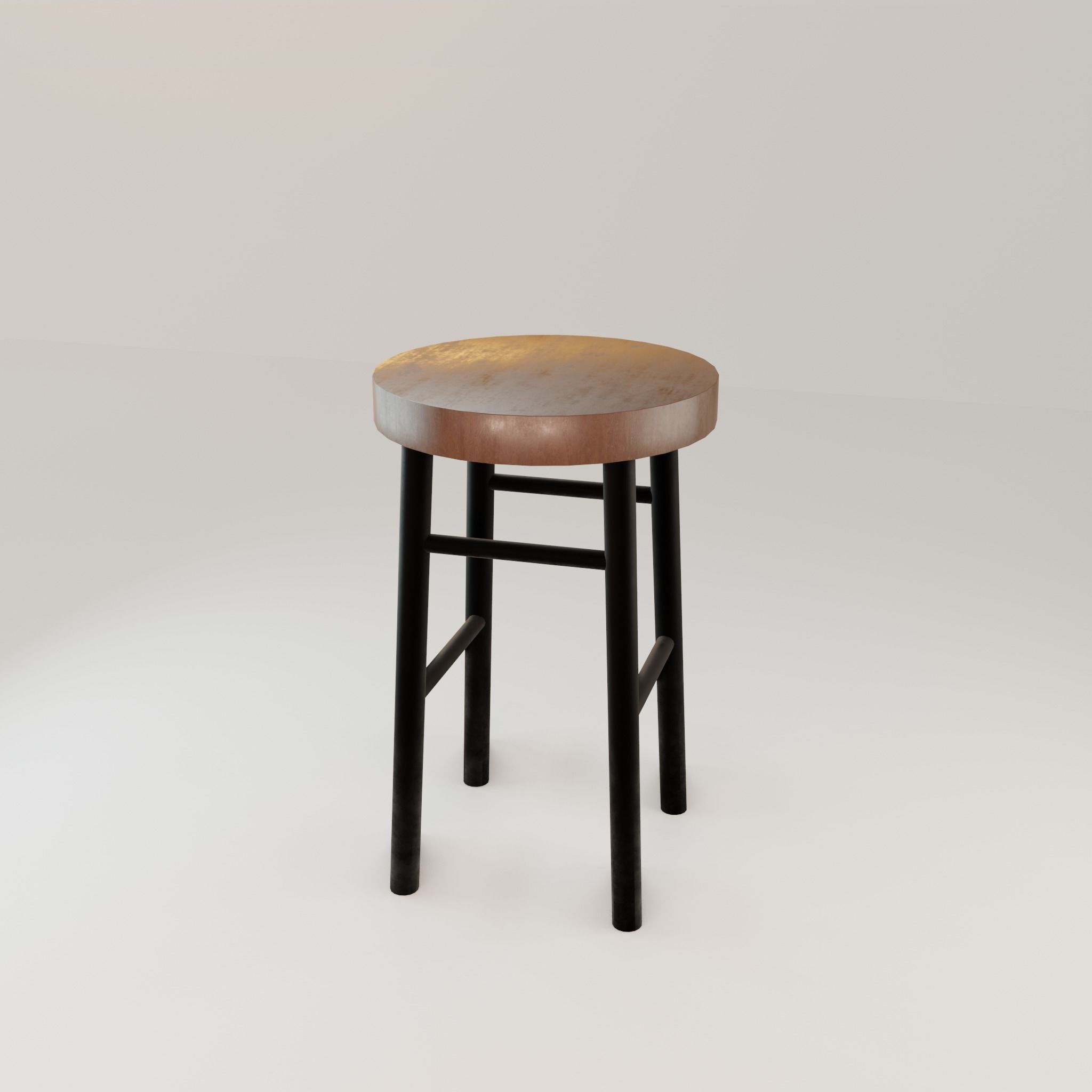 Chair loft modern wooden id11 Low-poly 3D model_24