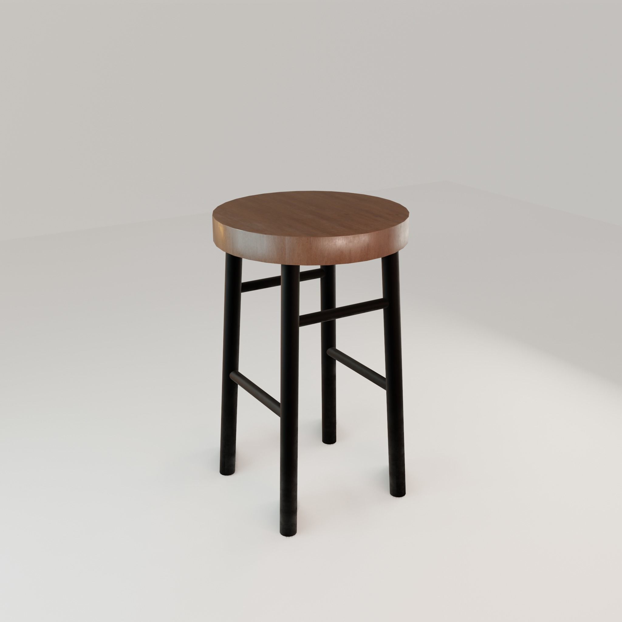 Chair loft modern wooden id11 Low-poly 3D model_27