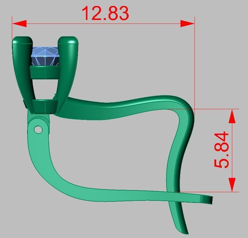 Earring 3D model 3D printable model 0080-10 3D print model_6