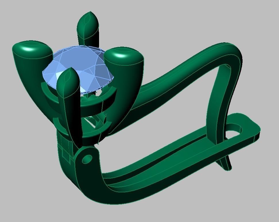 Earring 3D model 3D printable model 0080-10 3D print model_7