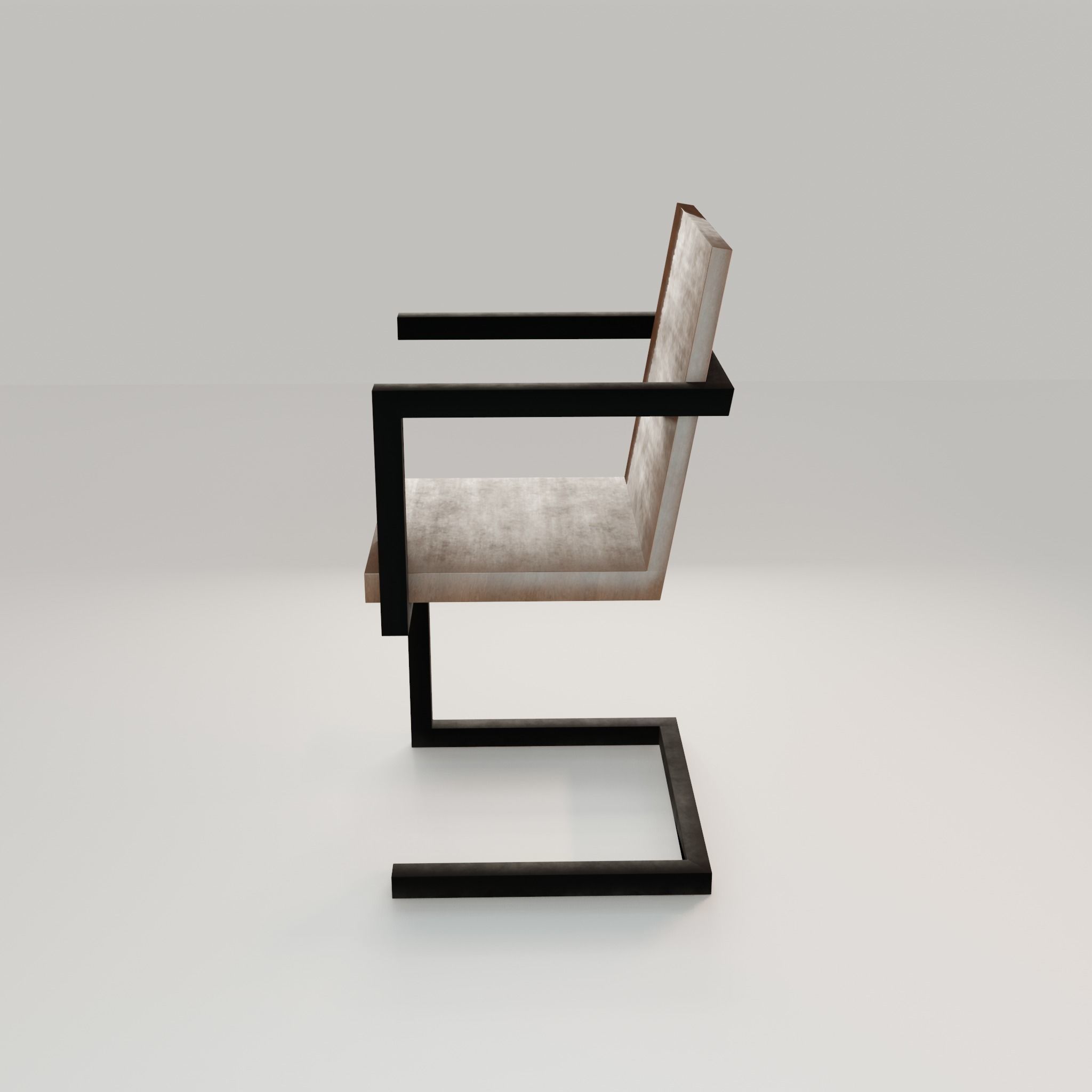 Chair loft modern wooden id4 Low-poly 3D model_31